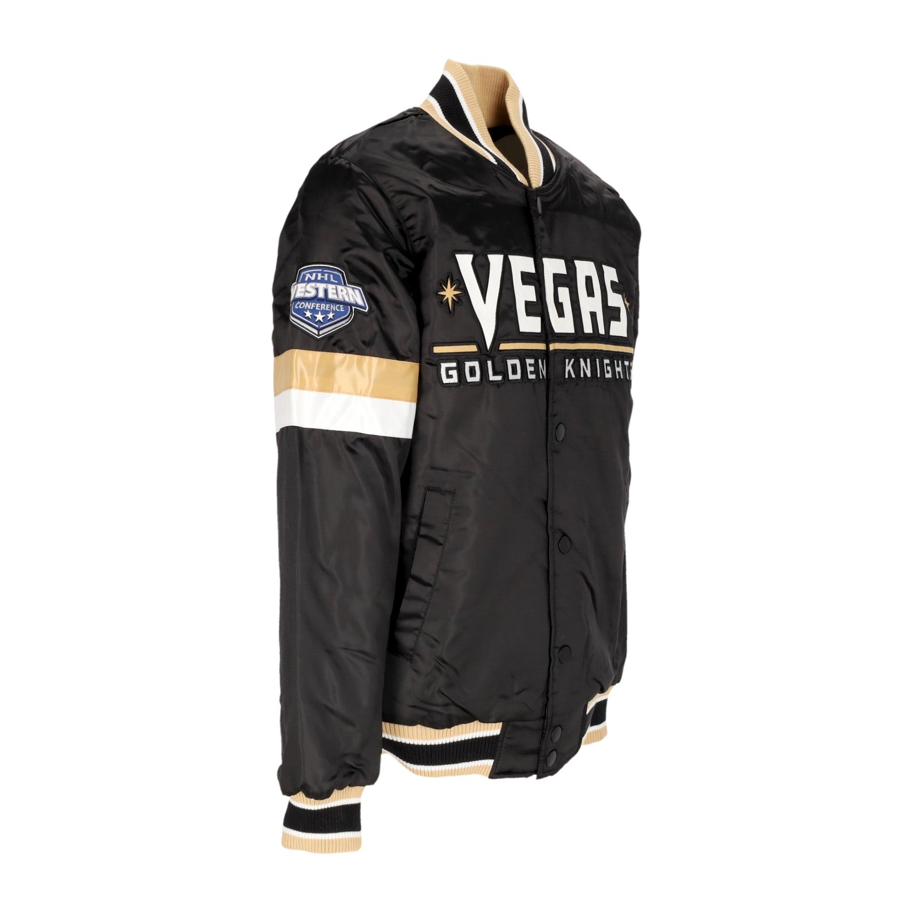 Starter, Giubbotto Bomber Uomo Nhl Home Game Satin Jacket Vegkni, Original Team Colors