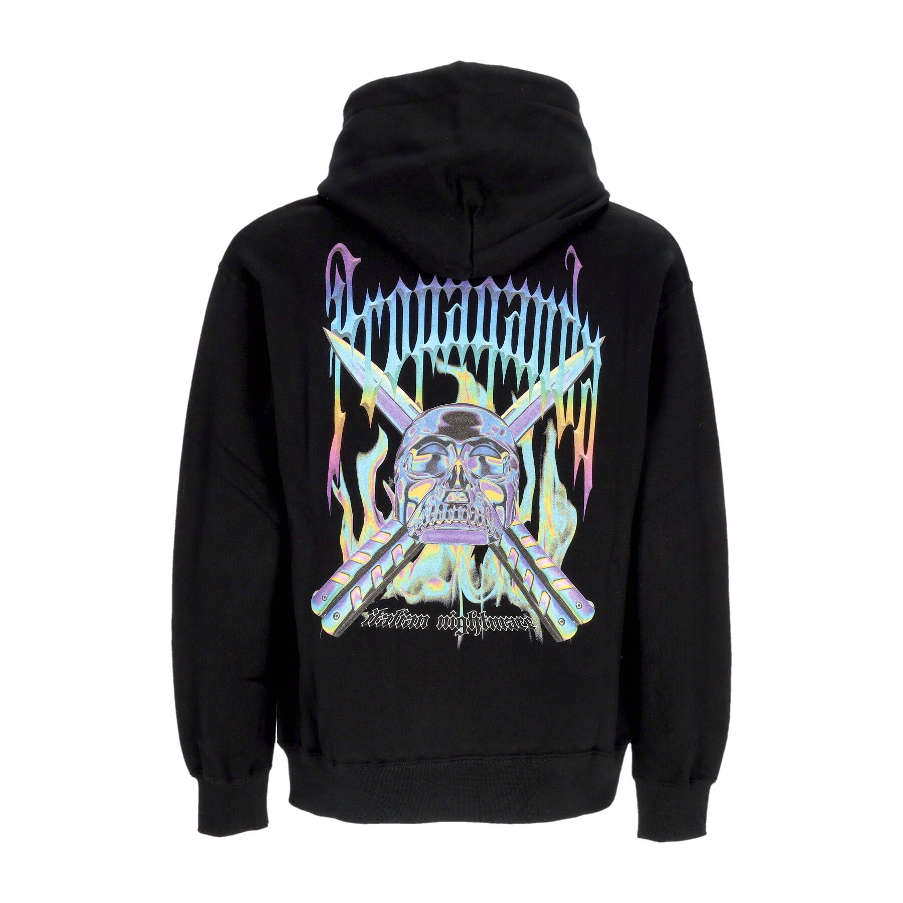 Propaganda, Felpa Cappuccio Uomo Rainbow Hoodie, Black