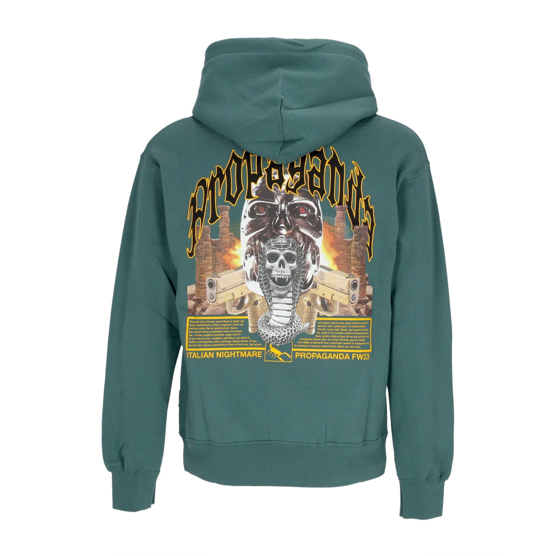 Propaganda, Felpa Cappuccio Uomo Saudi Hoodie, Forest Green