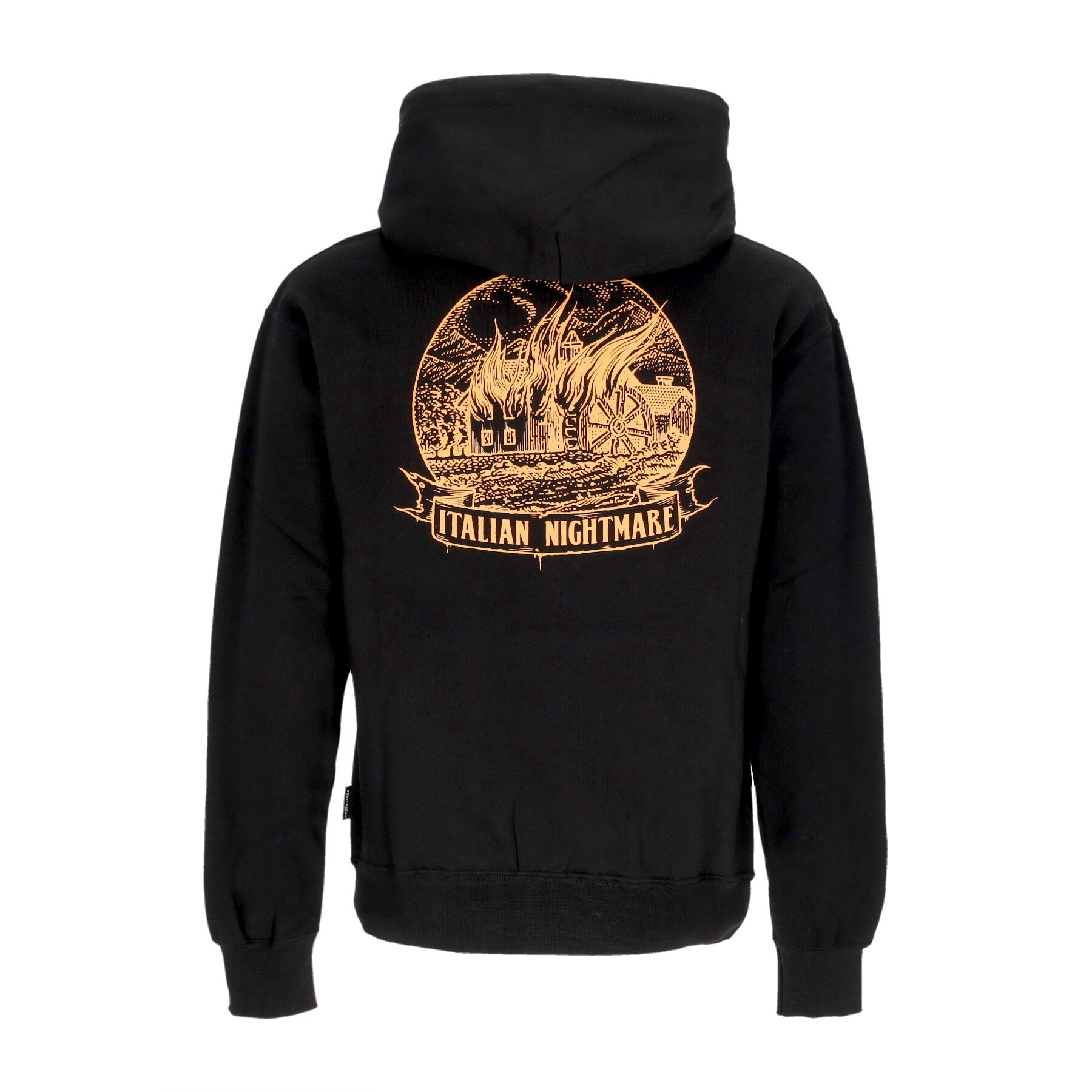 Propaganda, Felpa Cappuccio Uomo Burn Hoodie, Black