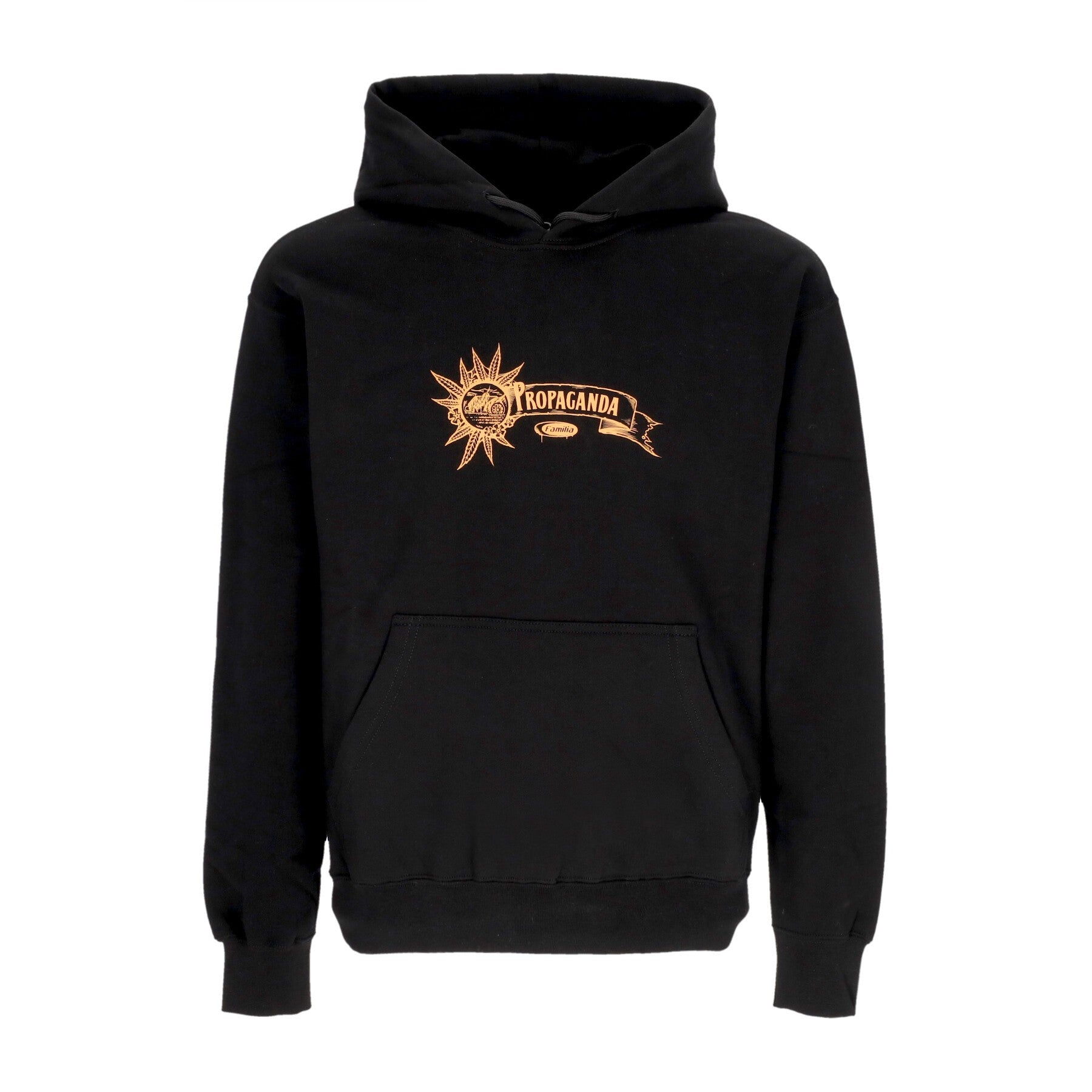 Propaganda, Felpa Cappuccio Uomo Burn Hoodie, Black