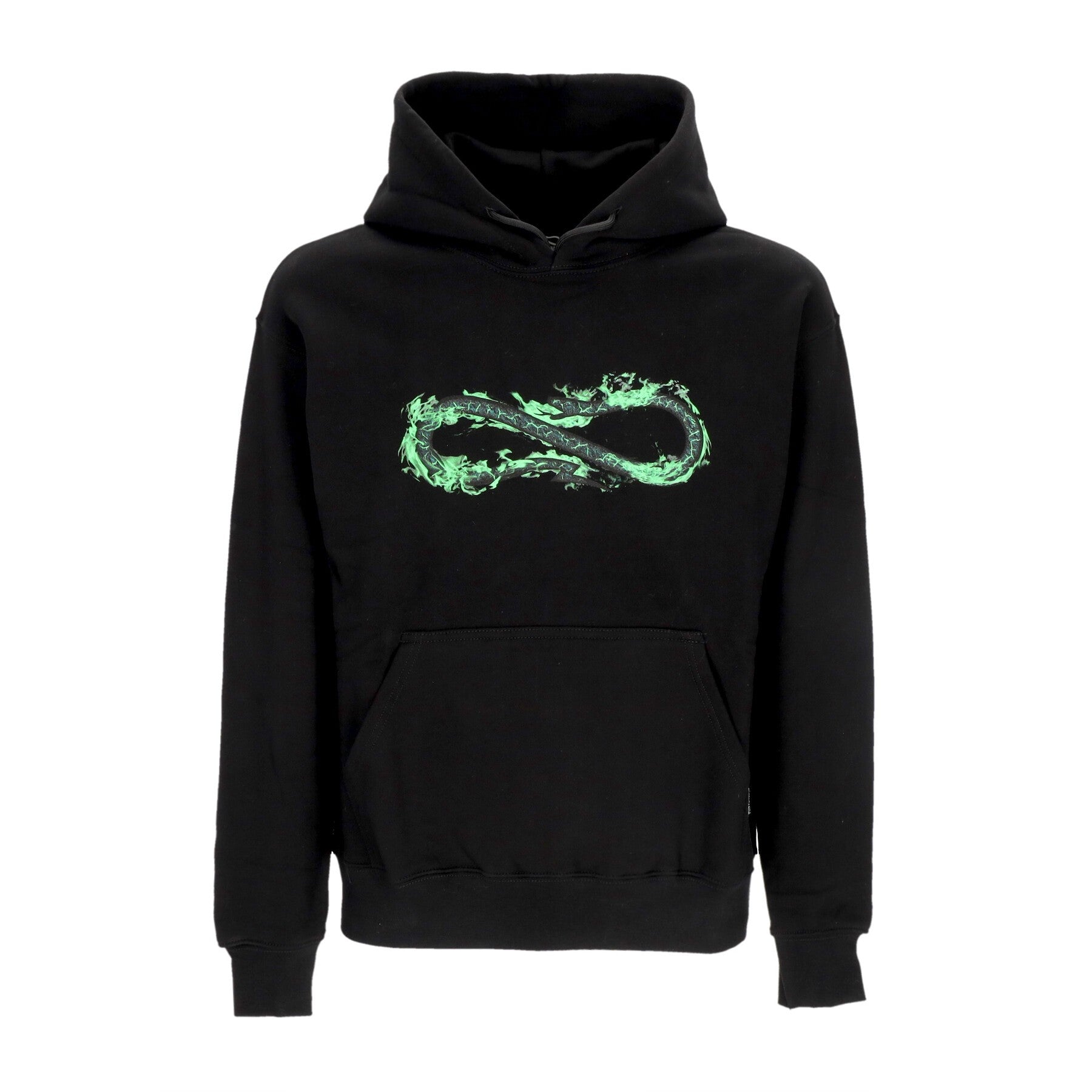 Propaganda, Felpa Cappuccio Uomo Logo Fire Hoodie, Black