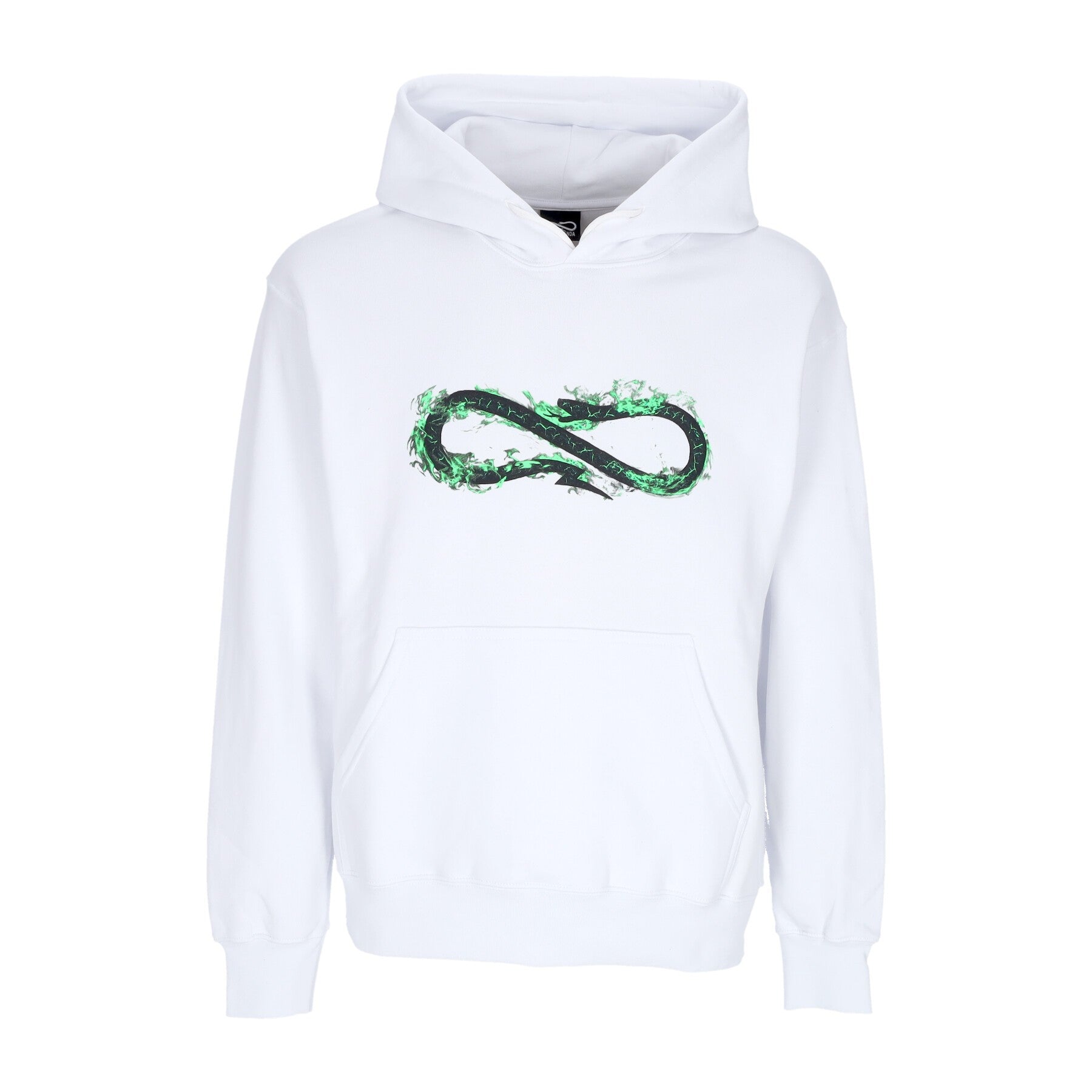 Propaganda, Felpa Cappuccio Uomo Logo Fire Hoodie, White