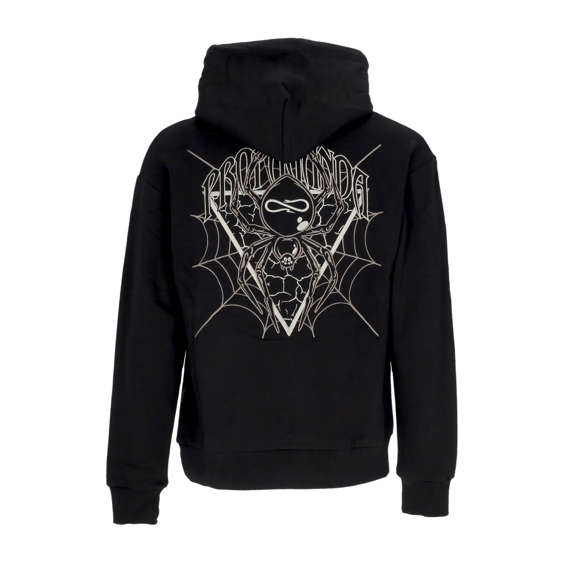 Propaganda, Felpa Cappuccio Uomo Triangle Web Hoodie, Black