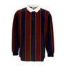 Carhartt Wip, Polo Manica Lunga Uomo L/s Ruben Rugby Shirt, Ruben Stripe/dark Navy/amarone