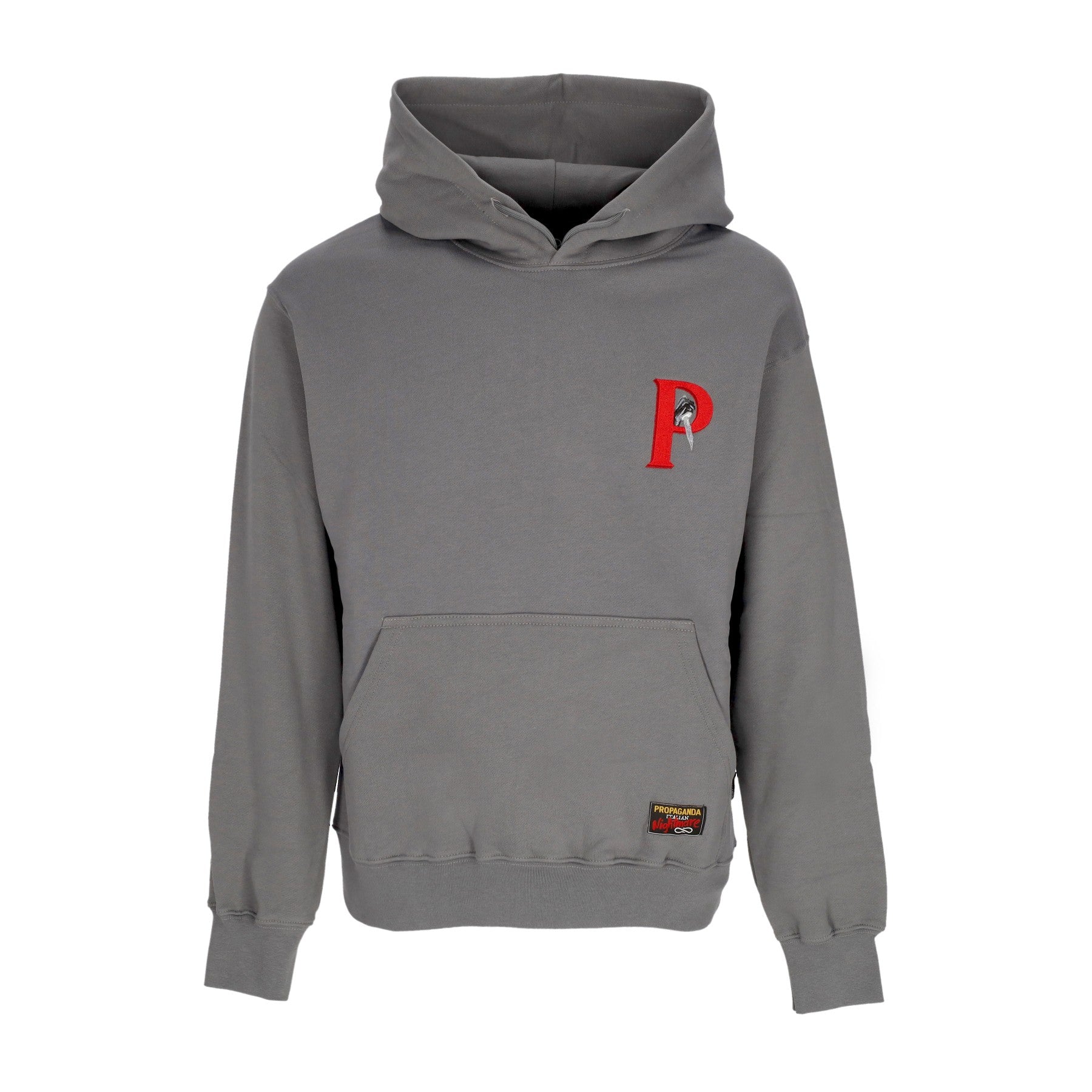 Propaganda, Felpa Cappuccio Uomo Crime Hoodie, Grey