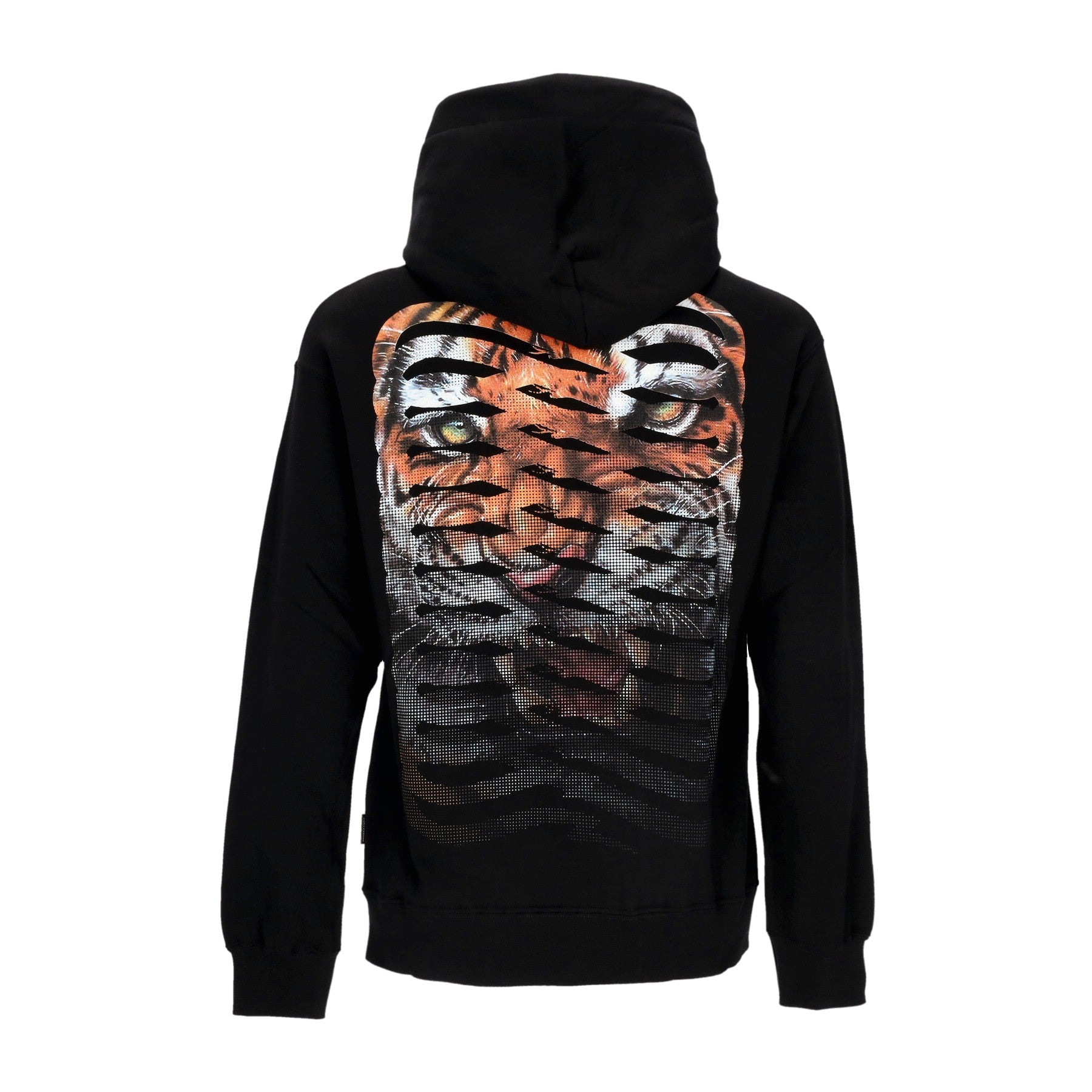Propaganda, Felpa Cappuccio Uomo Ribs Tiger Hoodie, Black