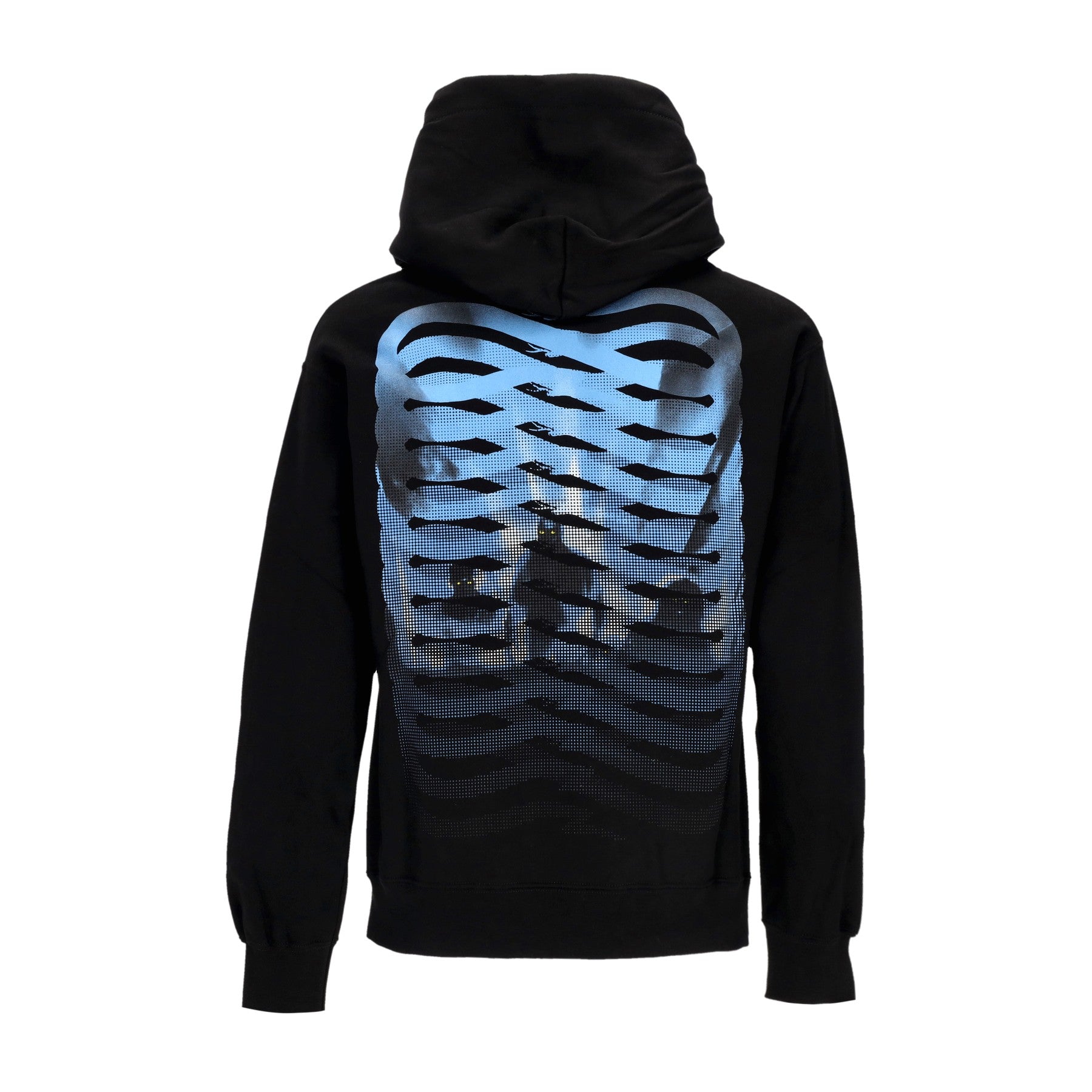 Propaganda, Felpa Cappuccio Uomo Ribs Demoni Hoodie, Black