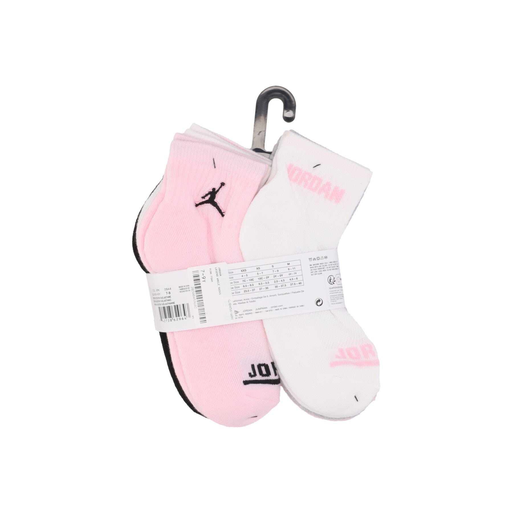 Jordan, Calza Bassa Ragazza Legend Ankle Socks, Pink Foam