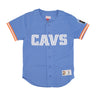 Mitchell & Ness, Casacca Bottoni Uomo Nba On The Clock Mesh Button Front Clecav, Light Blue
