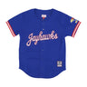 Mitchell & Ness, Casacca Bottoni Uomo Ncaa On The Clock Mesh Button Front Kanjay, Royal