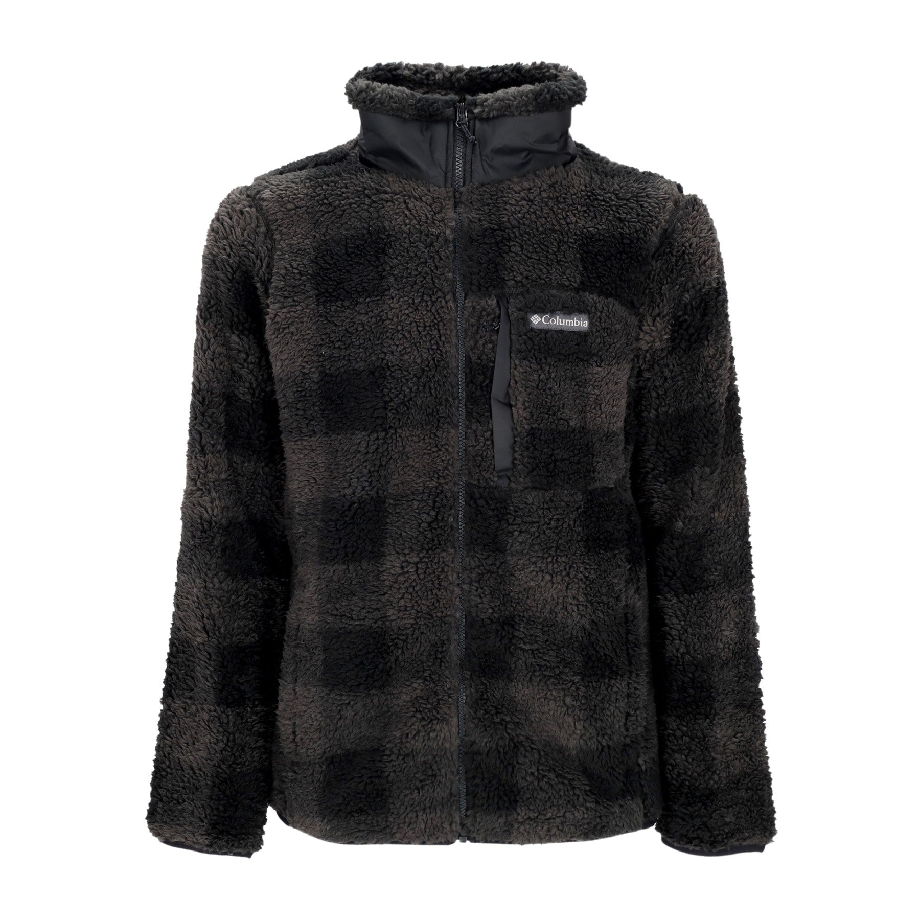 Orsetto Uomo Winter Pass Print Fleece Full Zip Black Checkered