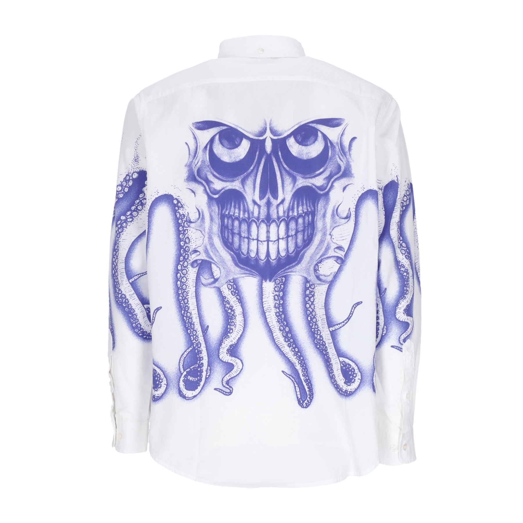 Octopus, Camicia Manica Lunga Uomo Skull L/s Shirt, White