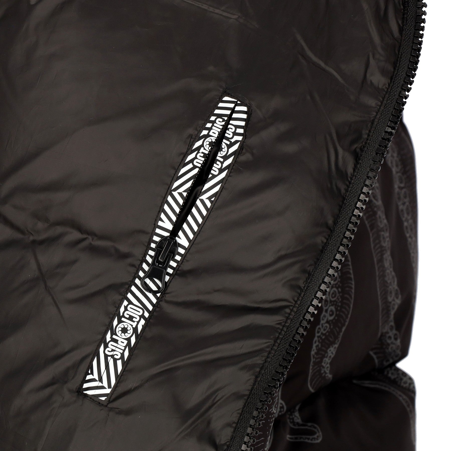 Octopus, Piumino Uomo Outline Puffer Jacket, Black