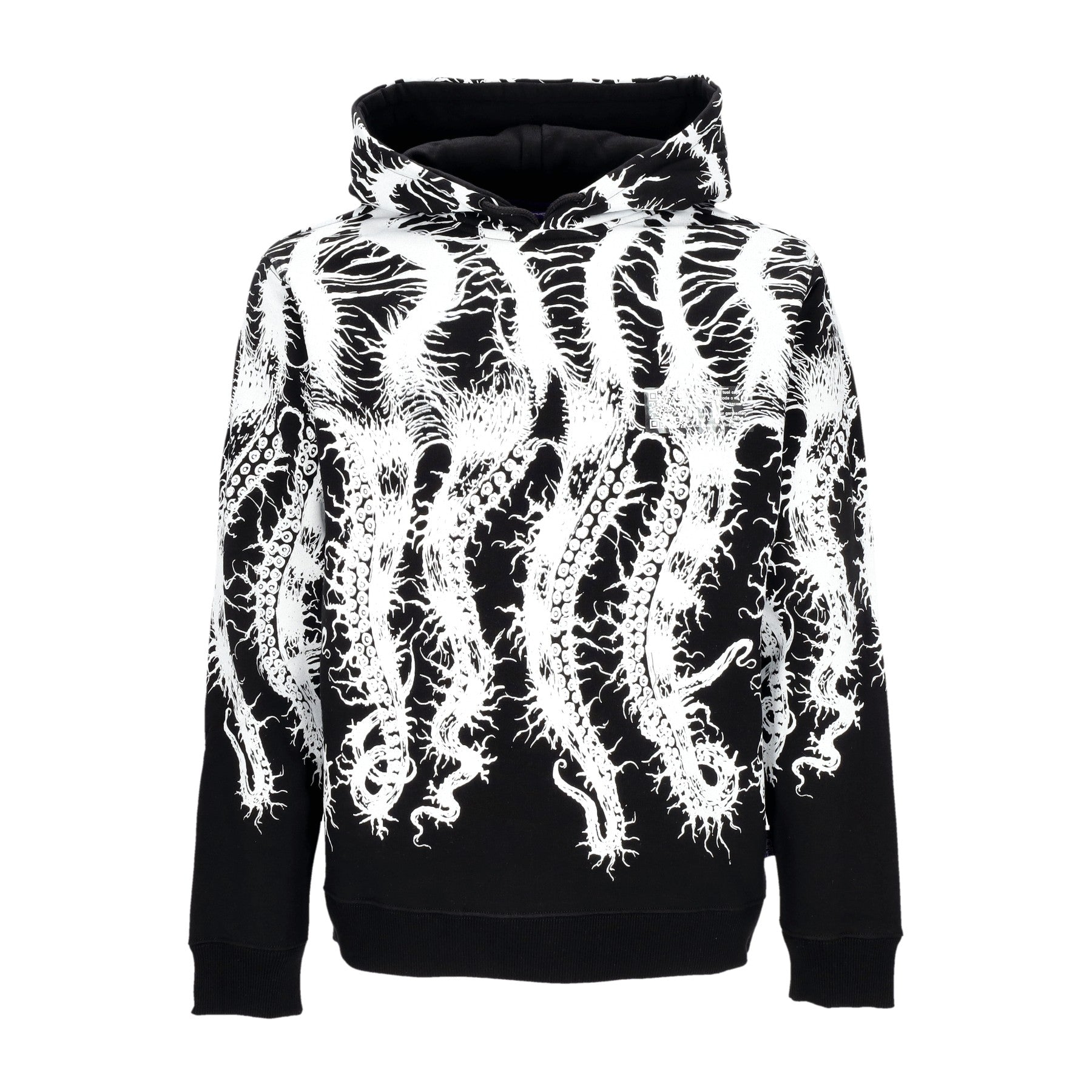 Octopus, Felpa Cappuccio Uomo Roots Hoodie, Black