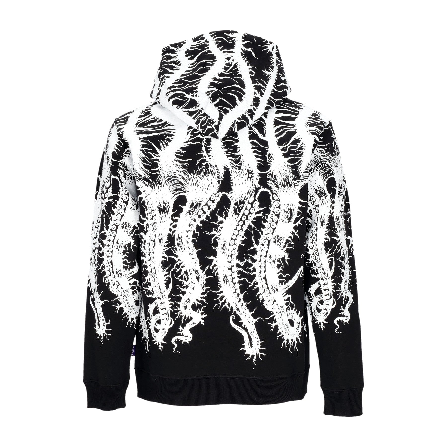 Octopus, Felpa Cappuccio Uomo Roots Hoodie, Black