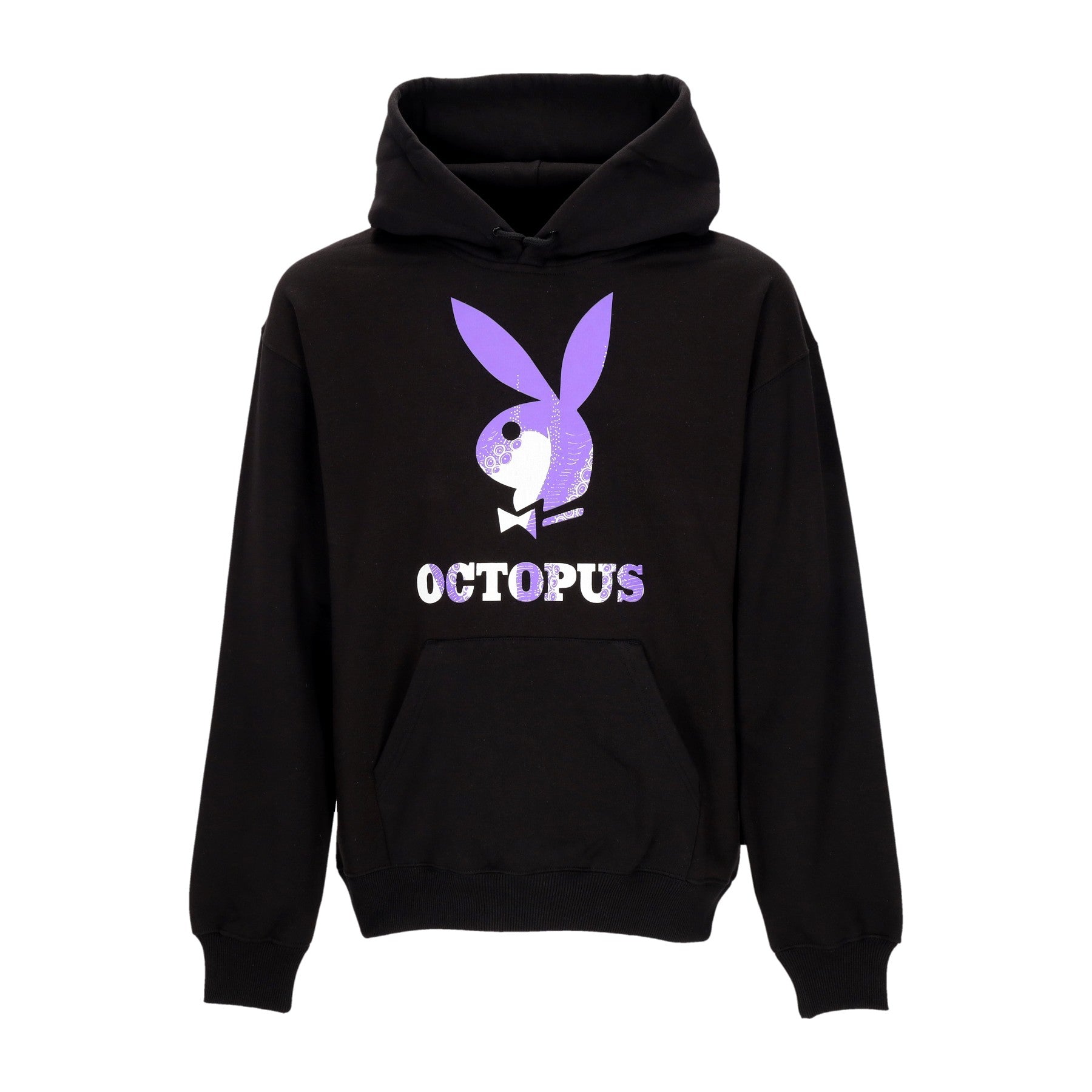 Octopus, Felpa Cappuccio Uomo Logo Hoodie X Playboy, Black