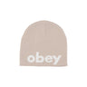 Obey, Cappello Uomo Lowercase Beanie, Silver Grey