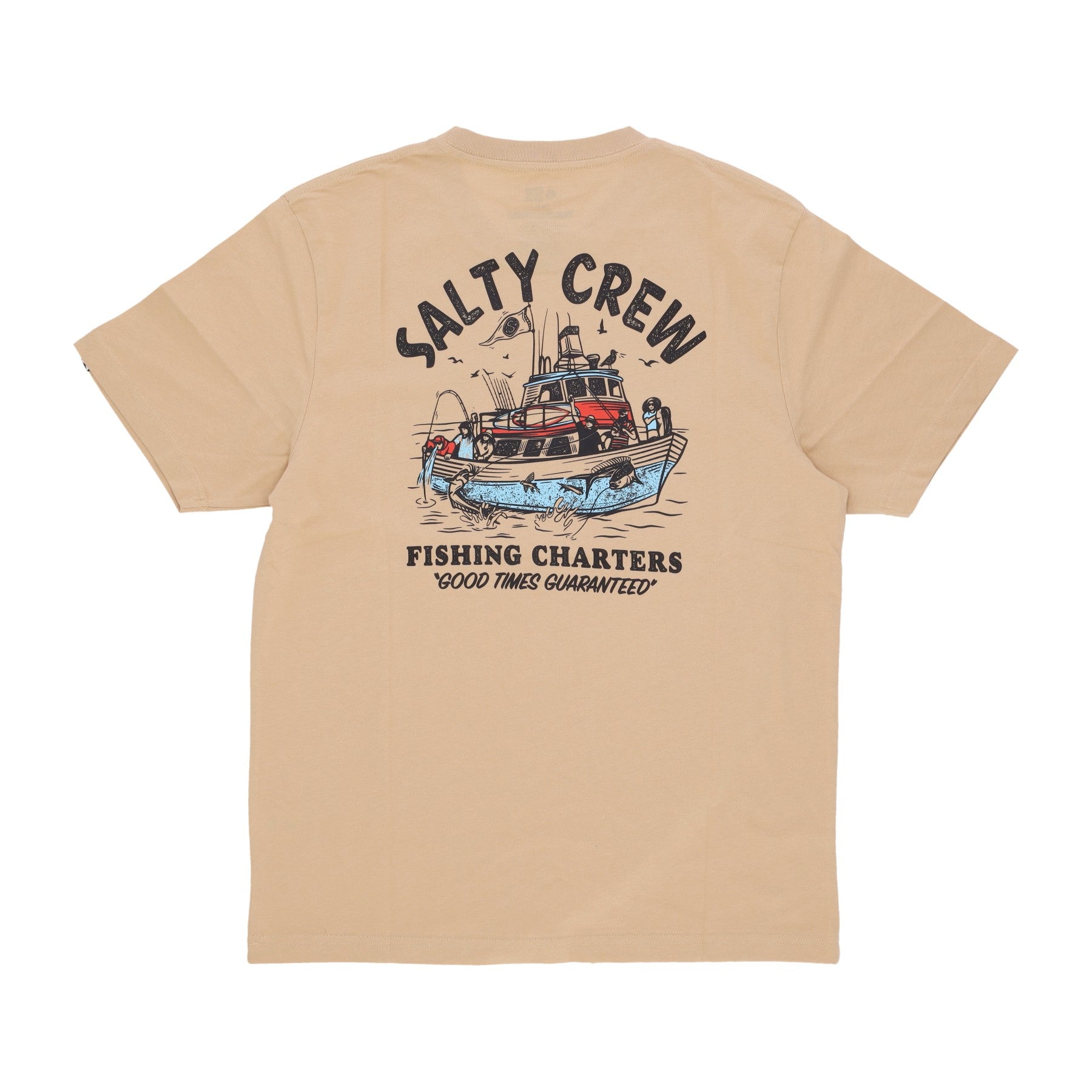 Salty Crew, Maglietta Uomo Fishing Charters Premium, Camel