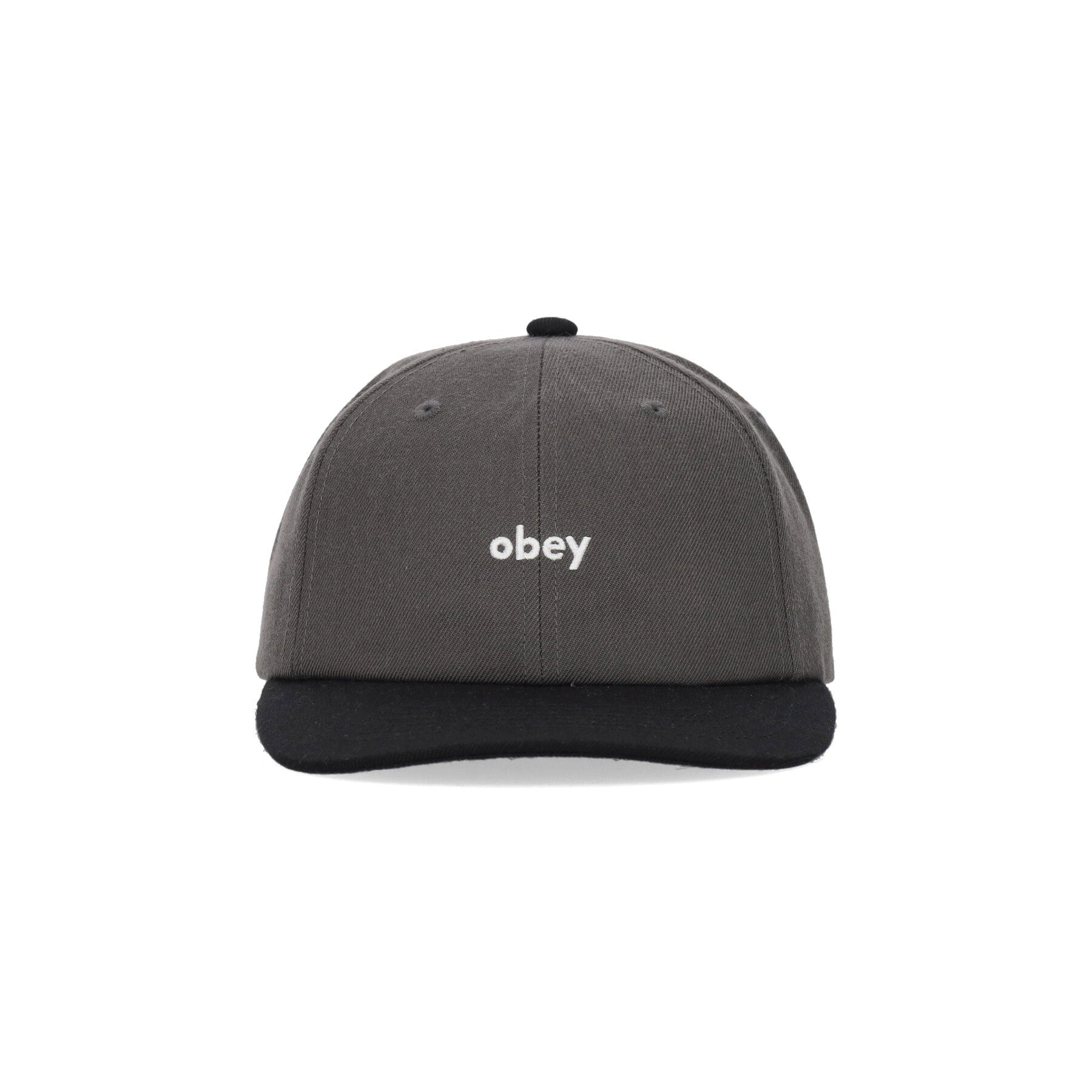 Obey, Cappellino Visiera Curva Uomo Shade 6 Panel Snapback, Dark Grey Multi