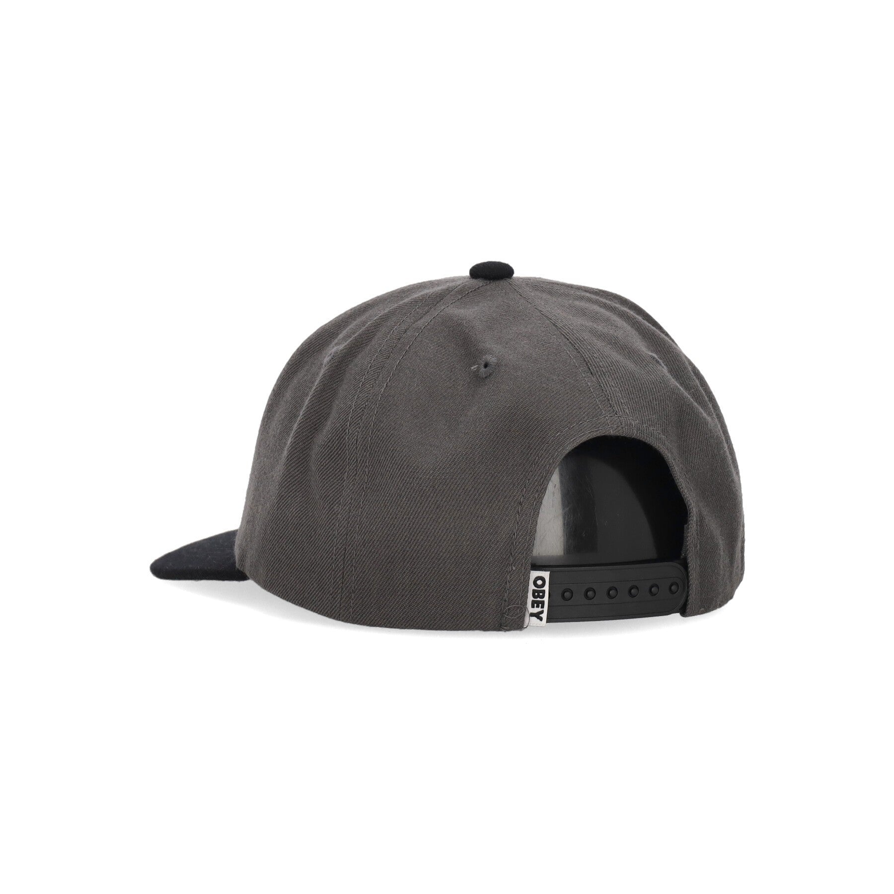 Obey, Cappellino Visiera Curva Uomo Shade 6 Panel Snapback, Dark Grey Multi