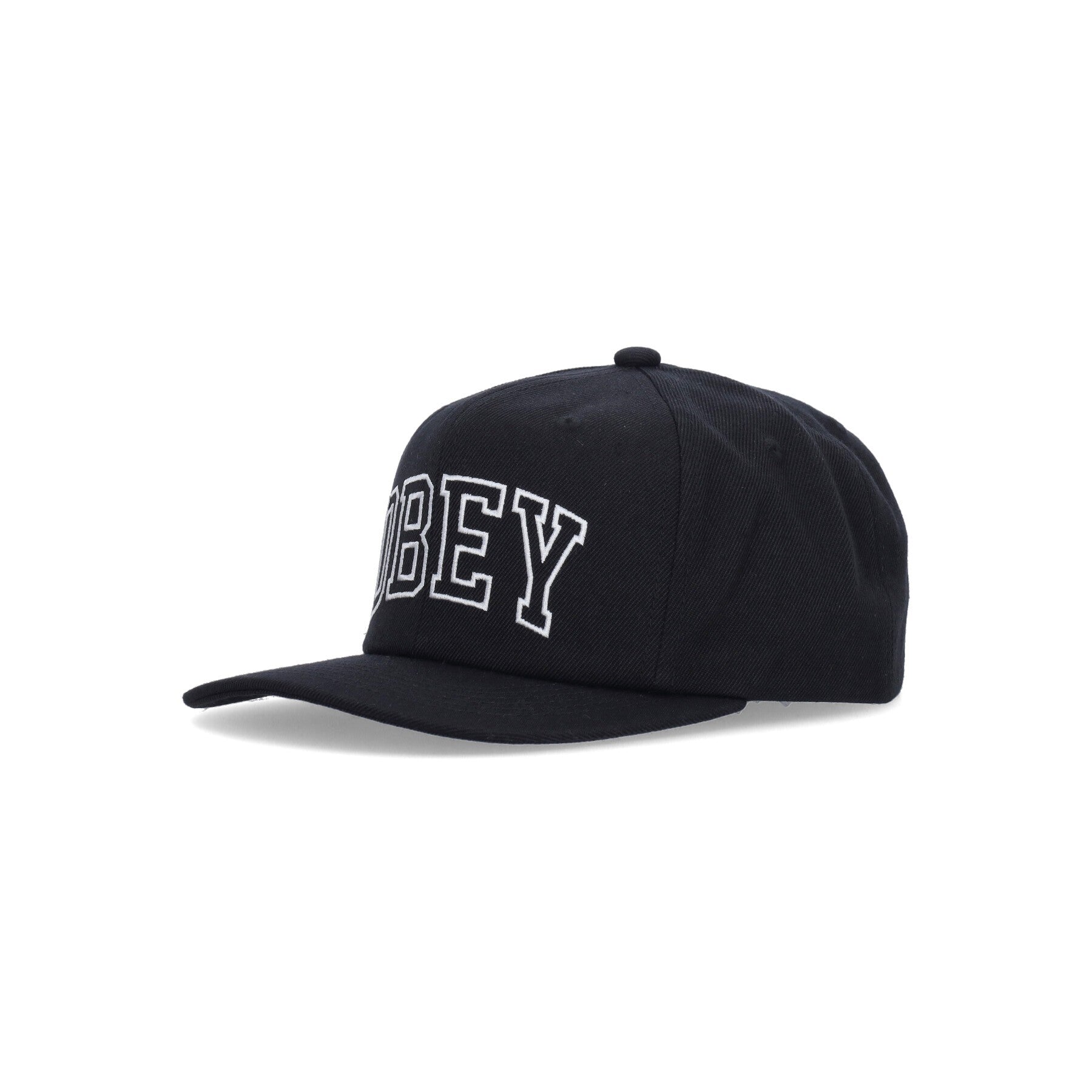 Obey, Cappellino Visiera Curva Uomo Rush 6 Panel Classic Snapback, Black