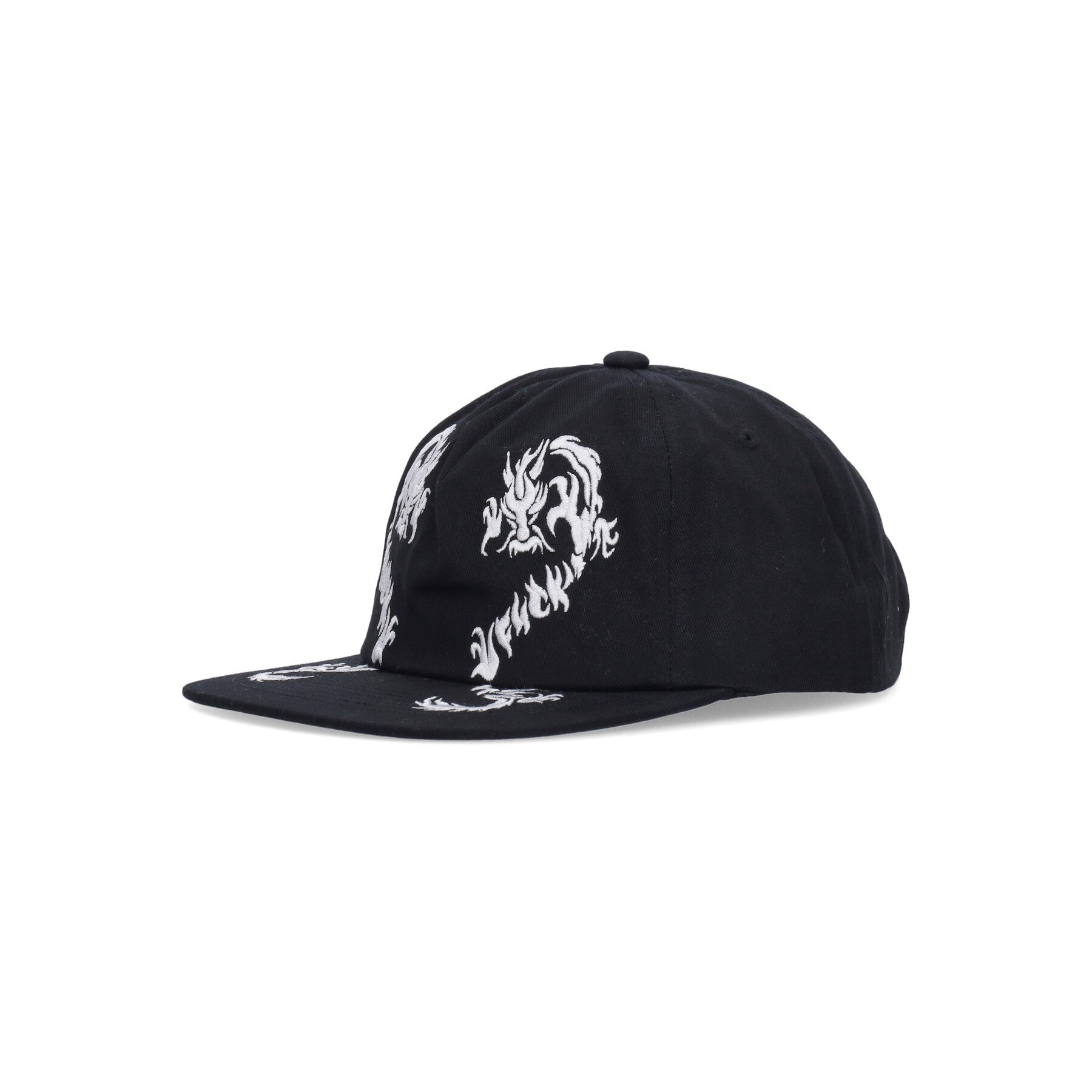 Huf, Cappellino Visiera Piatta Uomo Twin Dragon Cv 6 Panel Hat, Black
