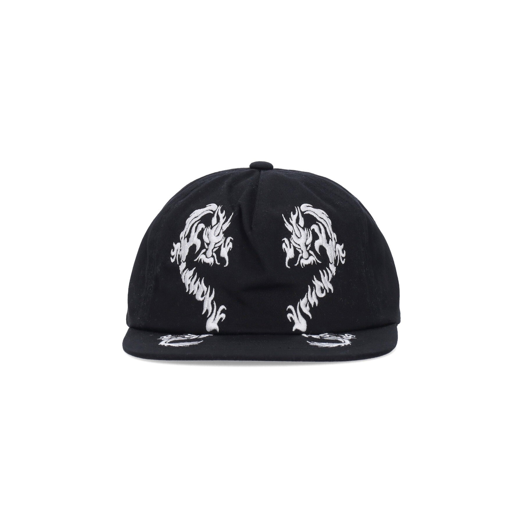Huf, Cappellino Visiera Piatta Uomo Twin Dragon Cv 6 Panel Hat, Black