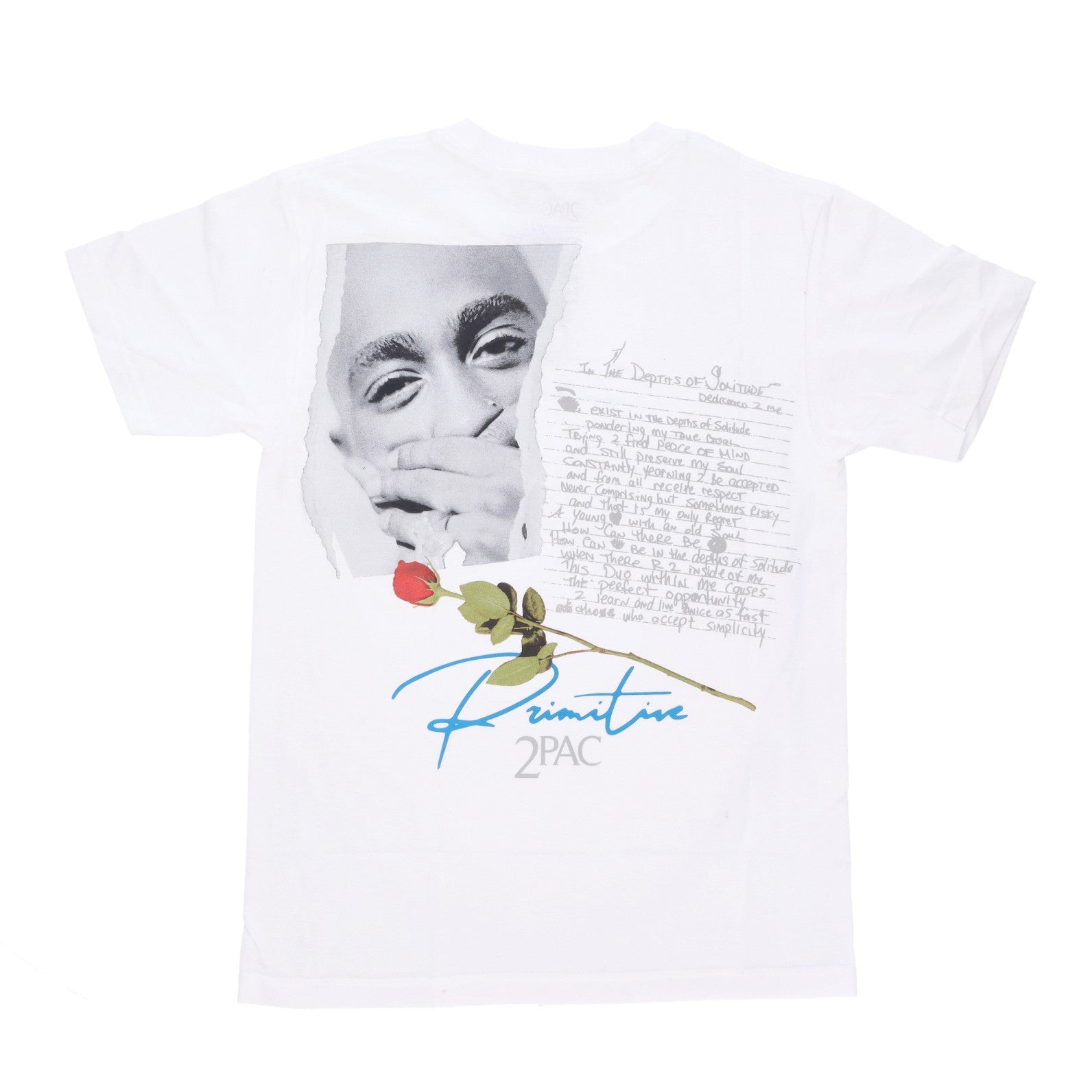 Primitive, Maglietta Uomo Lyrics Ii Tee X Tupac, White