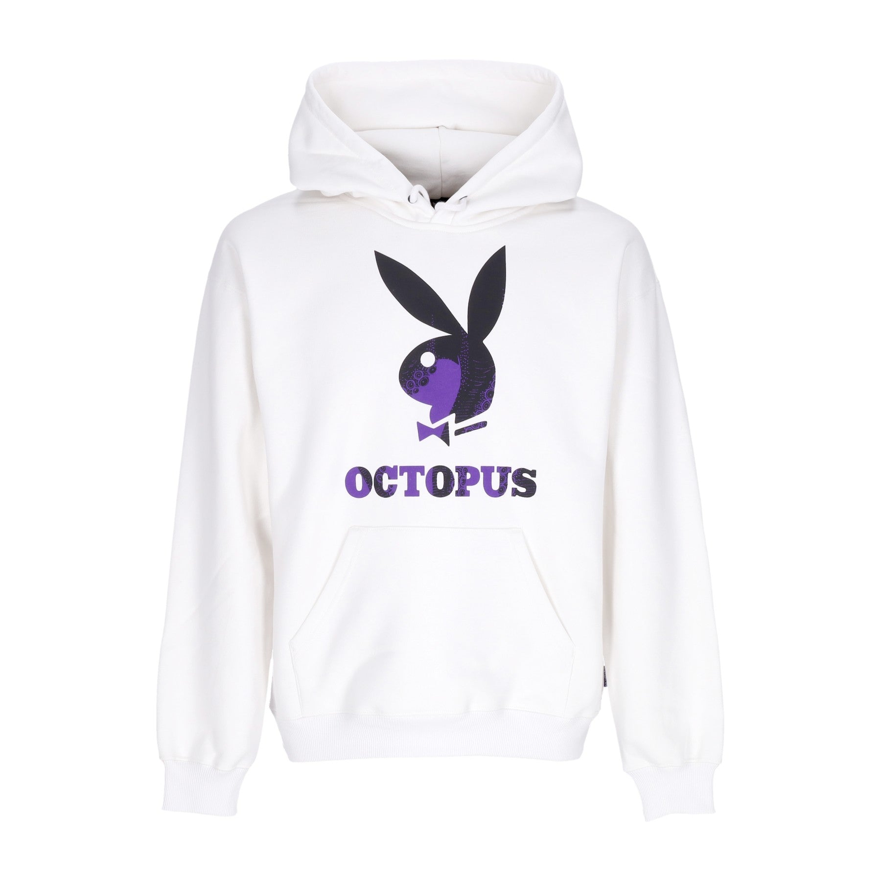 Octopus, Felpa Cappuccio Uomo Logo Hoodie X Playboy, White