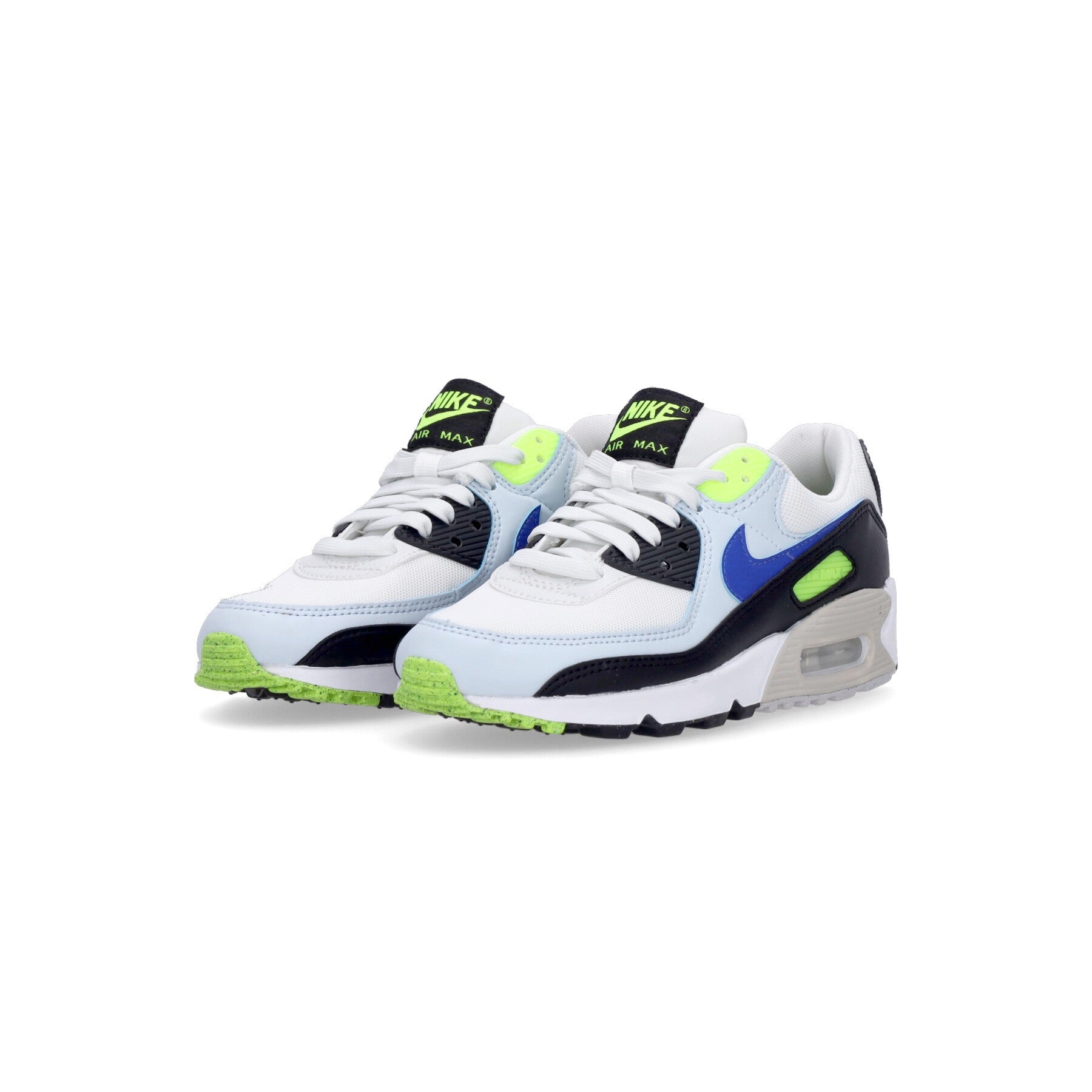 Nike, Scarpa Bassa Donna Wmns Air Max 90, Summit White/racer Blue/volt/blue Tint
