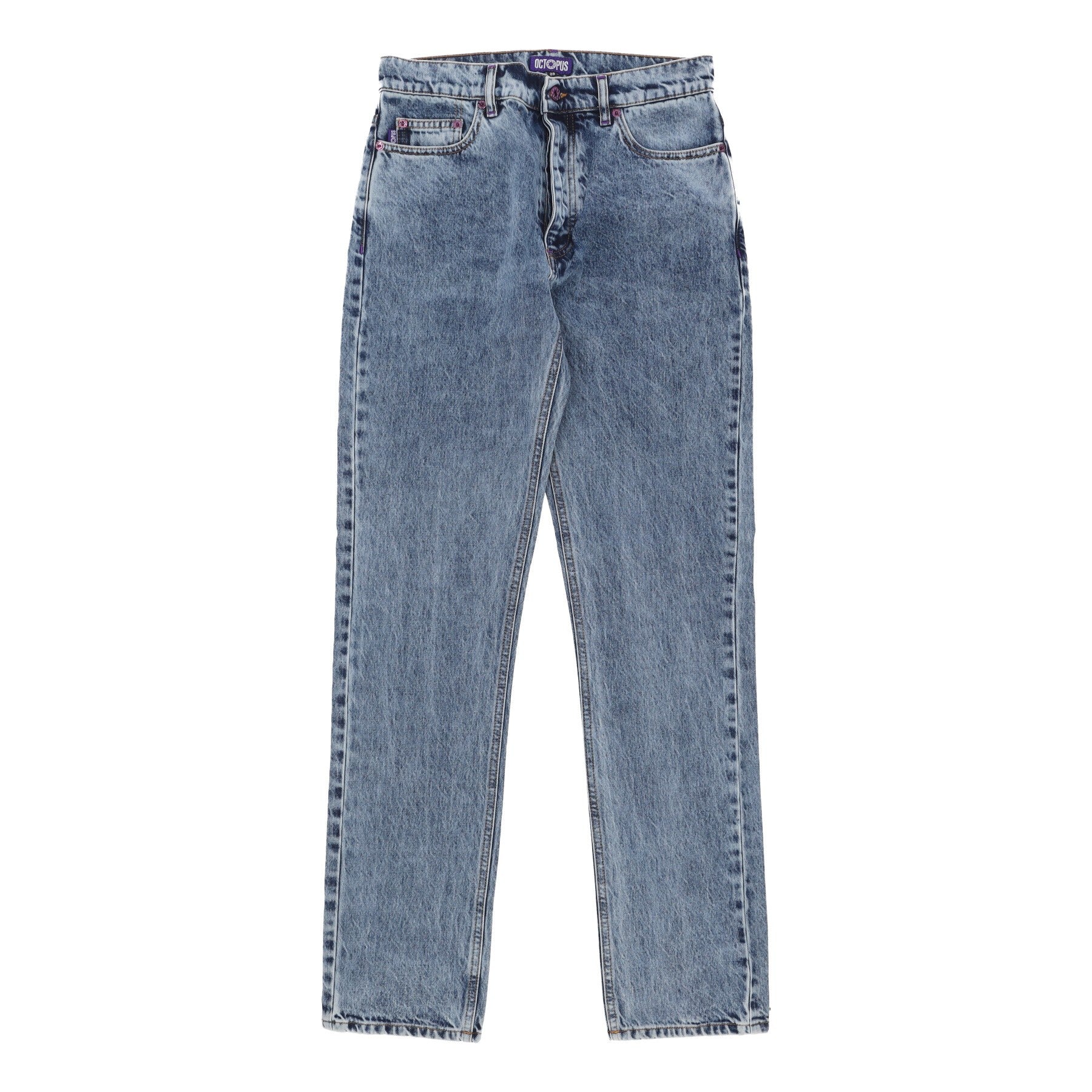 Octopus, Jeans Uomo Pockets Regular Denim, Blue Bleached