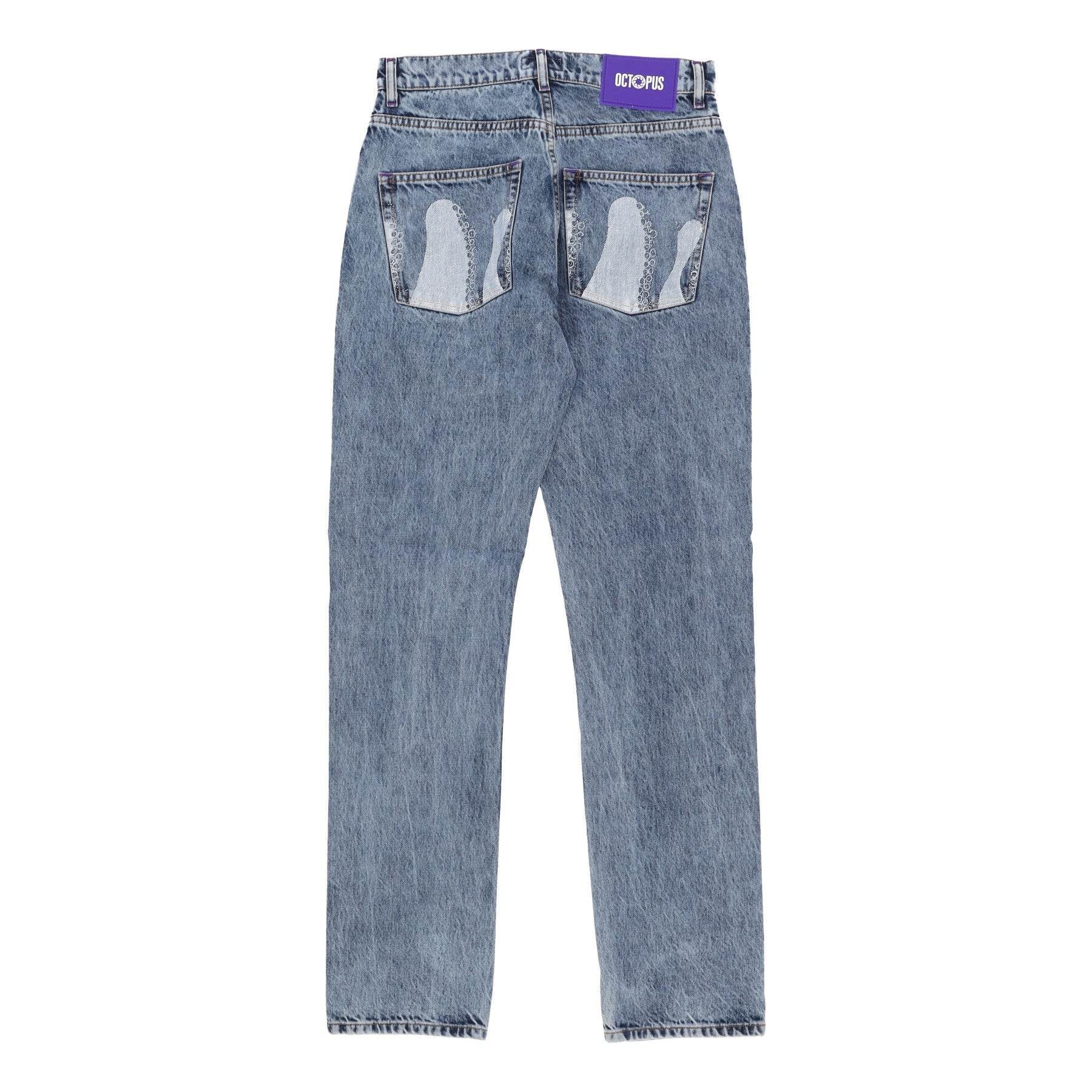 Octopus, Jeans Uomo Pockets Regular Denim, Blue Bleached