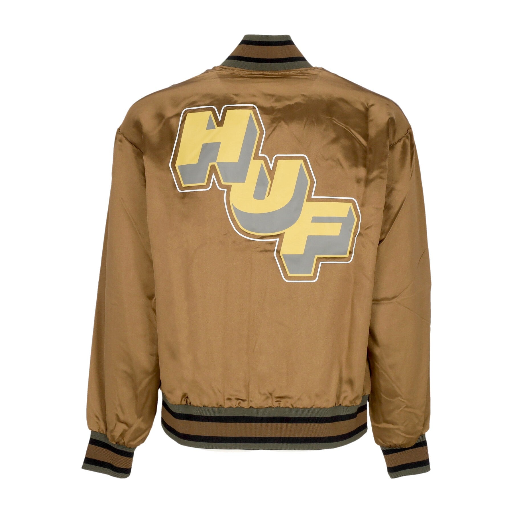 Huf, Giubbotto Bomber Uomo Galactic Stack Baseball Jacket, Camel