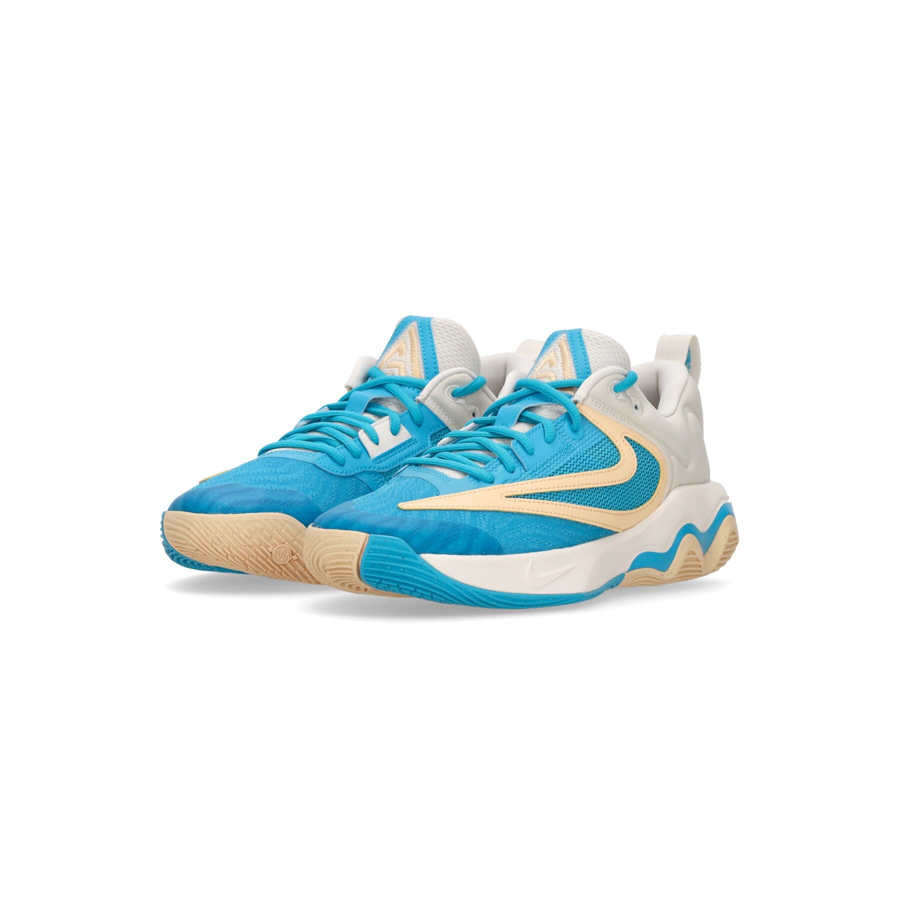 Nike Nba, Scarpa Basket Uomo Giannis Immortality 3 "nigeria X Greece", Phantom/blue Lightning/ice Peach