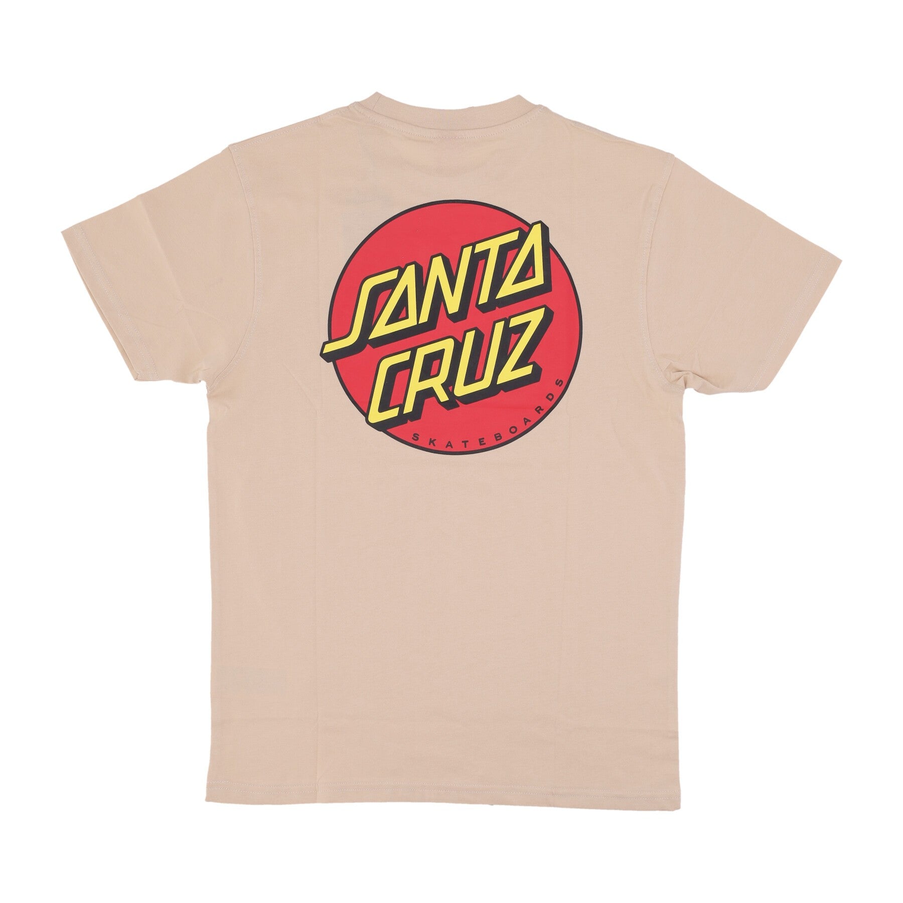 Santa Cruz, Maglietta Uomo Classic Dot Chest Tee, Oat