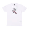 Santa Cruz, Maglietta Uomo Bone Hand Cruz Front Tee, White