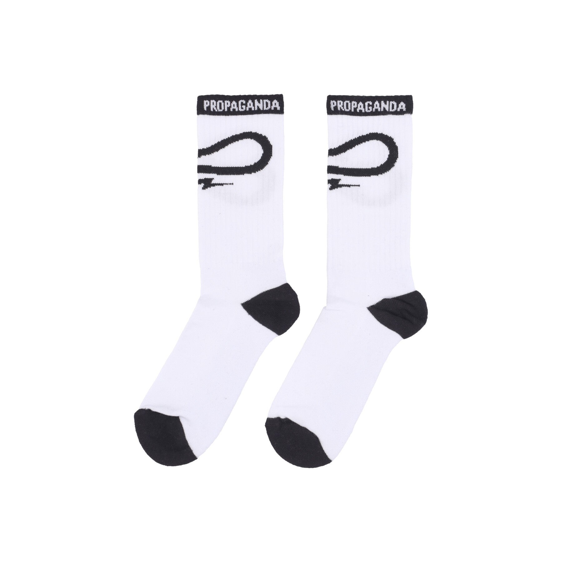 Propaganda, Calza Media Uomo Logo Spin Socks, White
