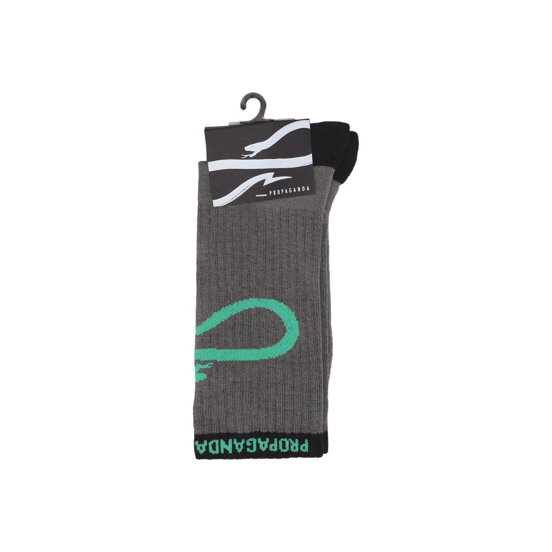 Propaganda, Calza Media Uomo Logo Spin Socks, Grey