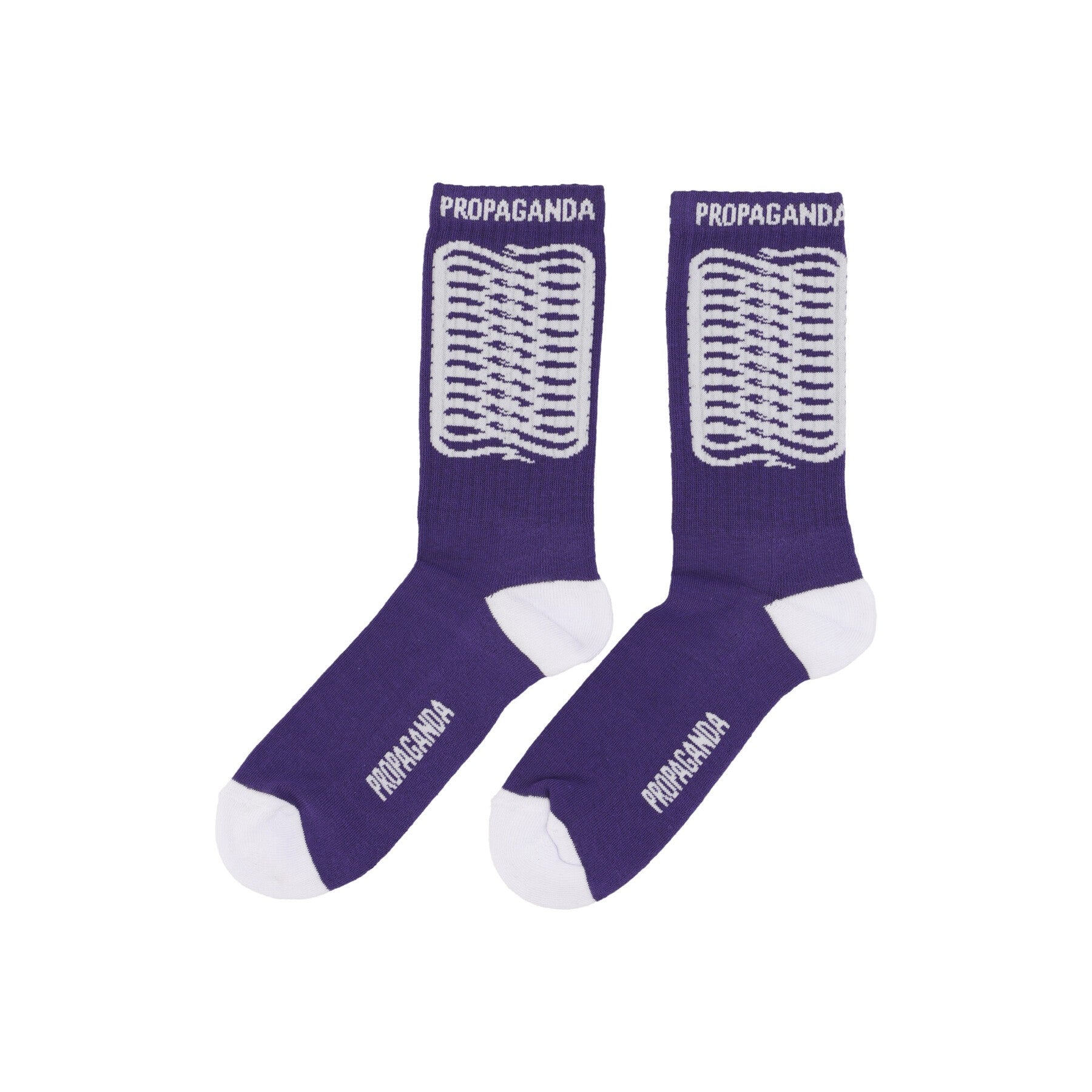 Propaganda, Calza Media Uomo Ribs Socks, Violet