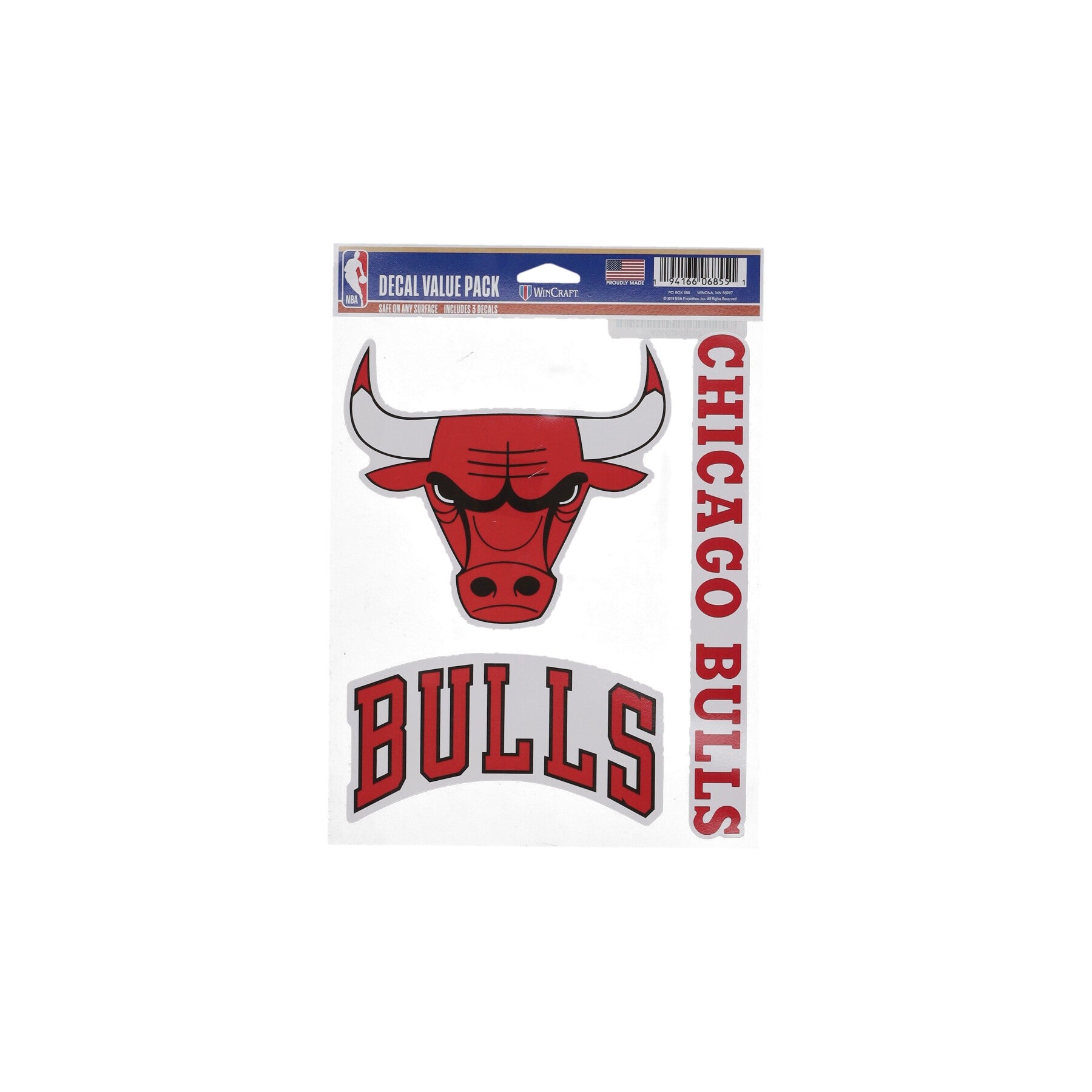 Wincraft, Decalcomania Unisex Nba 5.5 X 7.75” Fan Pack Decals Chibul, Original Team Colors