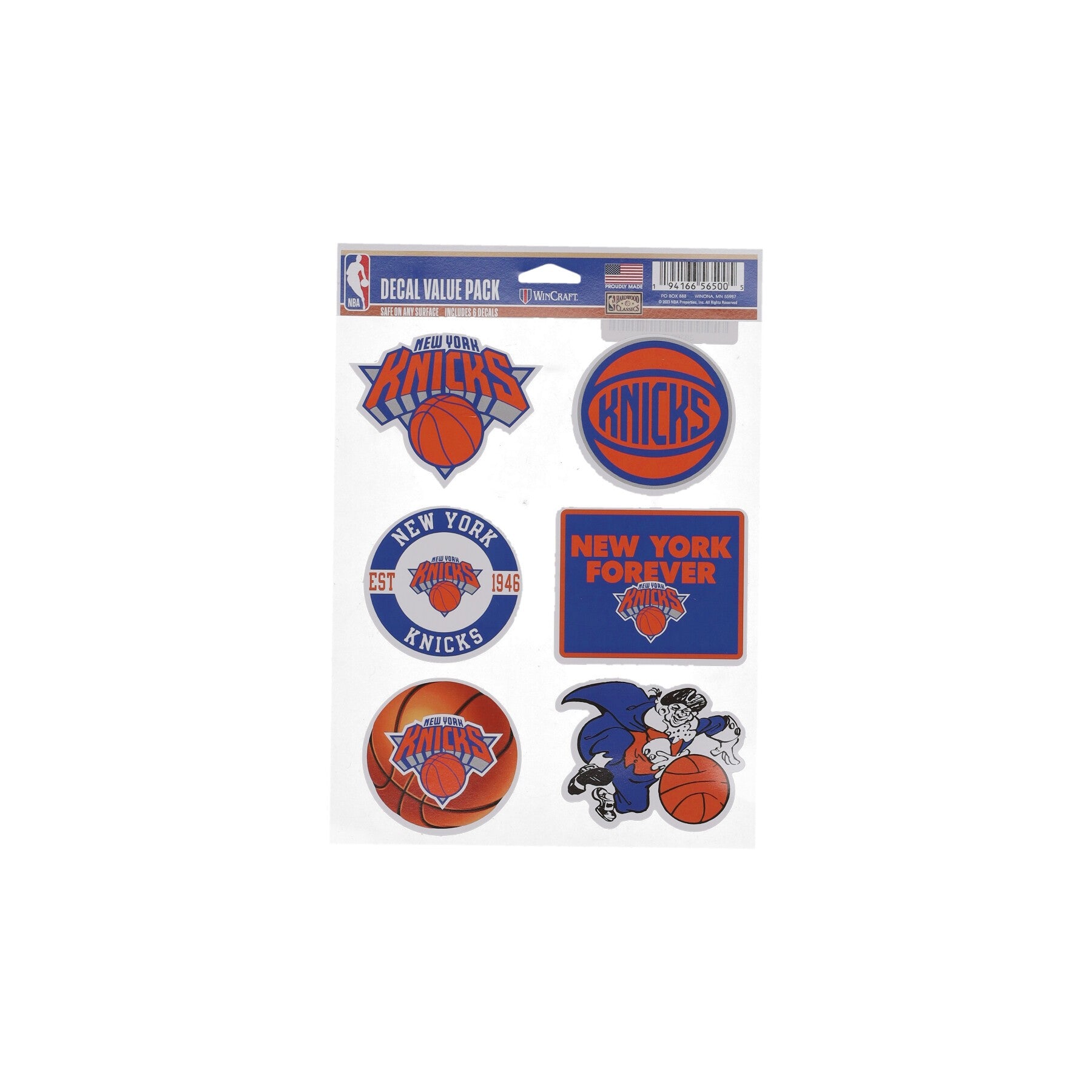 Wincraft, Decalcomania Unisex Nba 5.5 X 7.75” Fan Pack Decals  Neykni, Original Team Colors