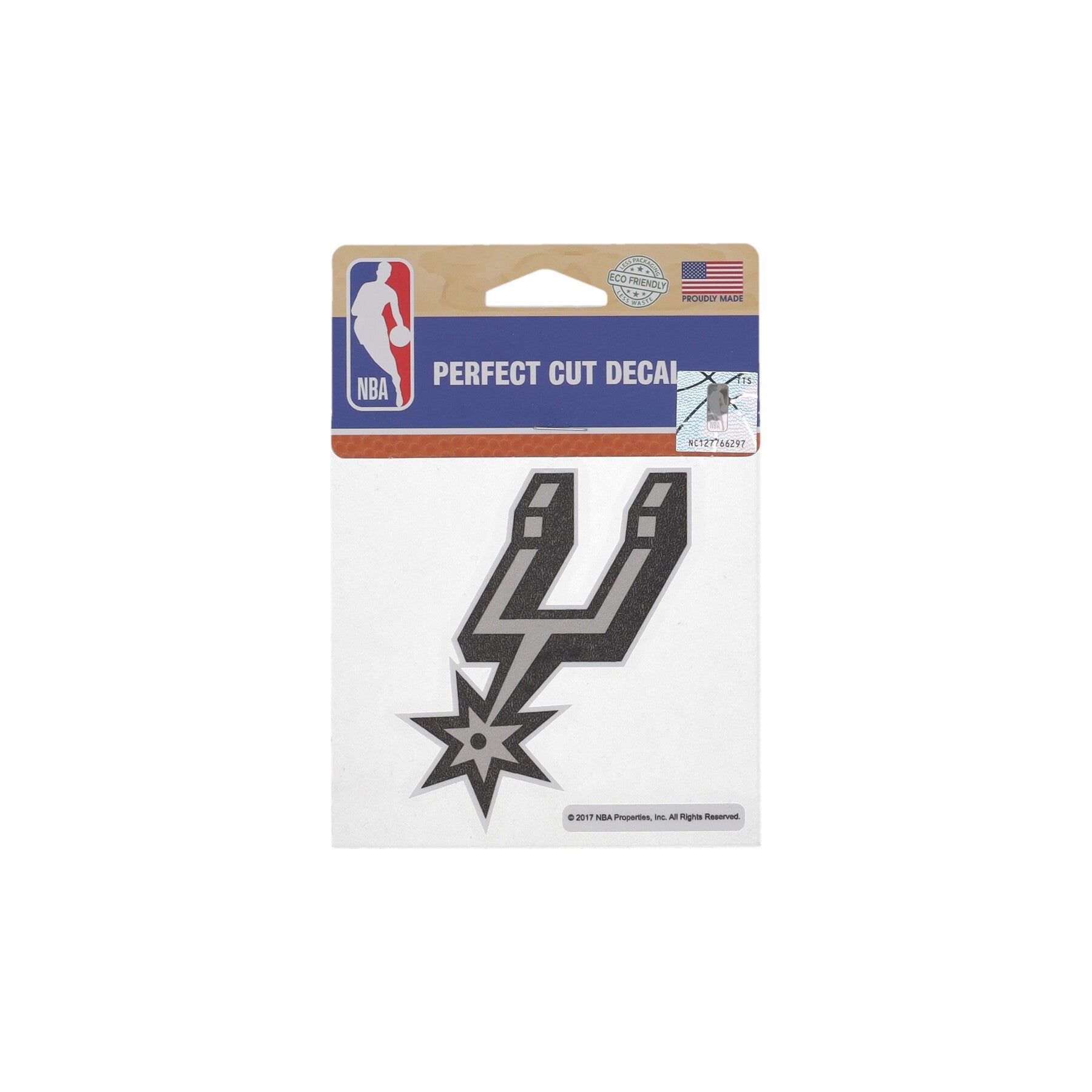 Wincraft, Decalcomania Unisex Nba 4 X 4” Perfect Cut Decal Saaspu, Original Team Colors