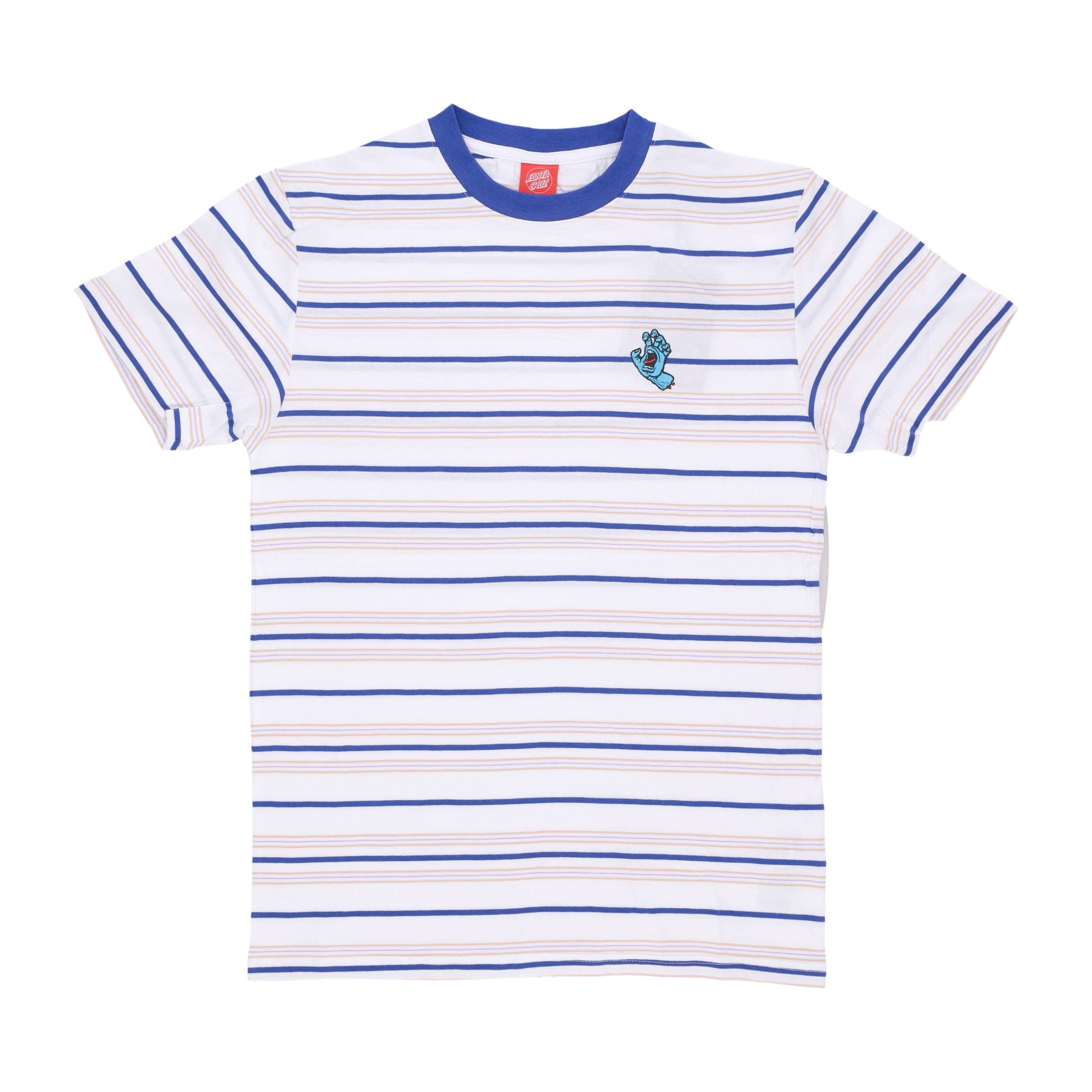 Men's T-Shirt Mini Hand Stripe Tee White Stripe