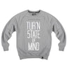 5tate Of Mind, Felpa Girocollo Uomo 5tate Of Mind Sweatshirt Crewneck "tur'n State Of Mind" Grey/white, Unico
