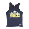 Mitchell & Ness, Canotta Uomo Mitchell & Ness Tank Top Nba "denver Nuggets" Team Arch Navy, Unico