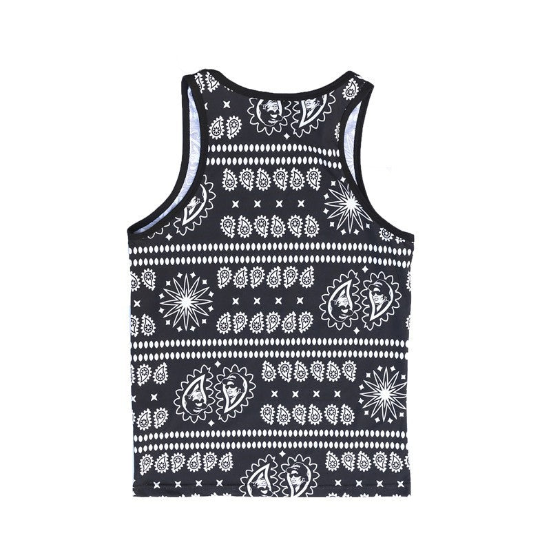 Mass Denim, Canotta Uomo Mass Denim Tank Top "where Is Eazy" All Over Black/white, 