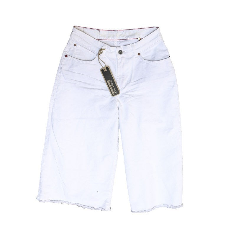 Boom Bap, Pantalone Corto Donna Boom Bap Woman Short Jeans "eve" White, Unico