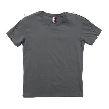 Supertokyo, Maglietta Uomo Stk Supertokyo T-shirt Zip/shoulder "stk1411" Leadgrey, Unico
