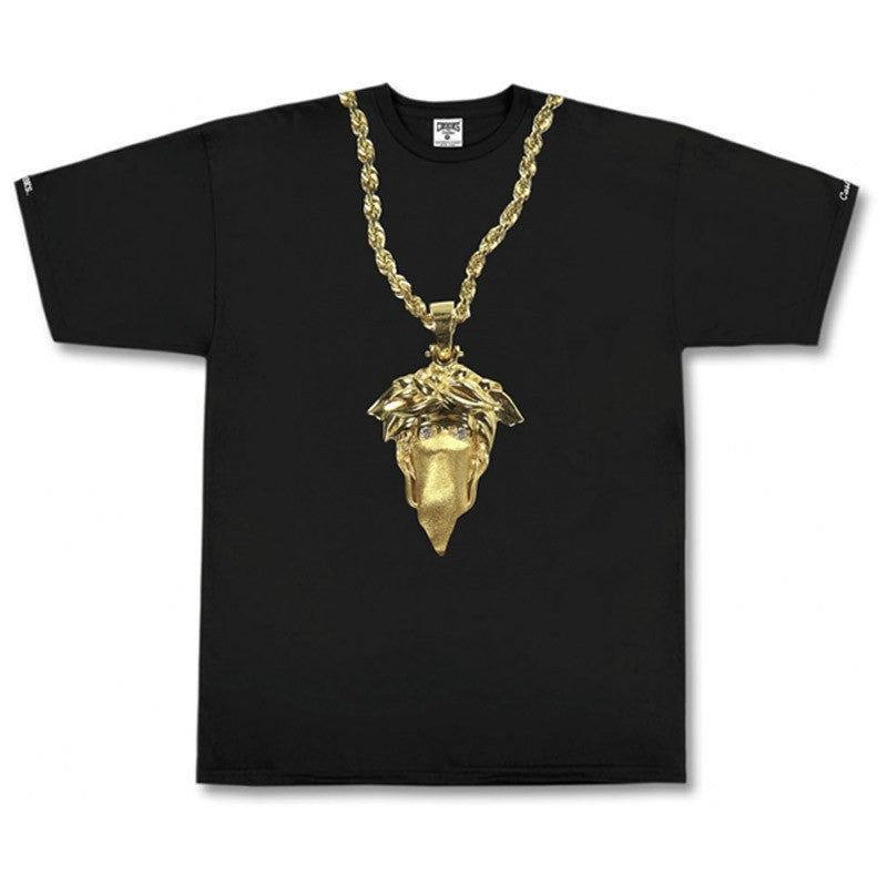 Crooks & Castles, Maglietta Uomo Crooks & Castles Sweatshirt Crewneck "medusa Chain" Black/gold, Unico